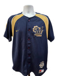 (Men's Medium) 2000s Milwaukee Brewers Nike Blank Jersey