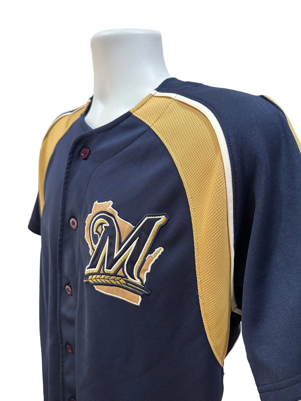 (Men's Medium) 2000s Milwaukee Brewers Nike Blank Jersey