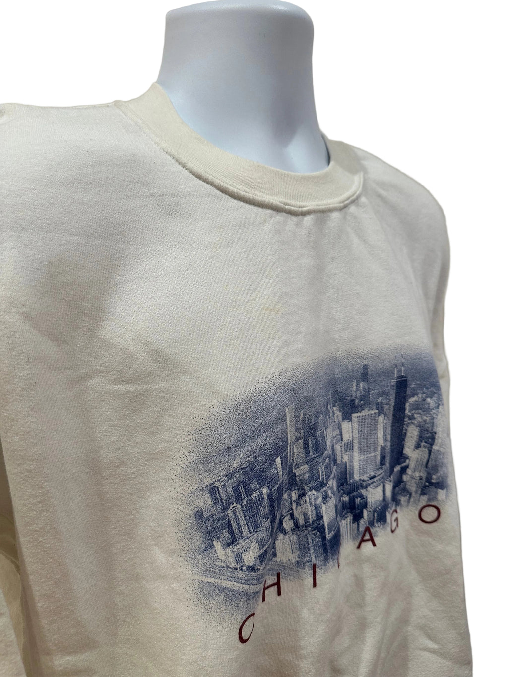 (Men's XL) 90s Chicago Skyline Crewneck
