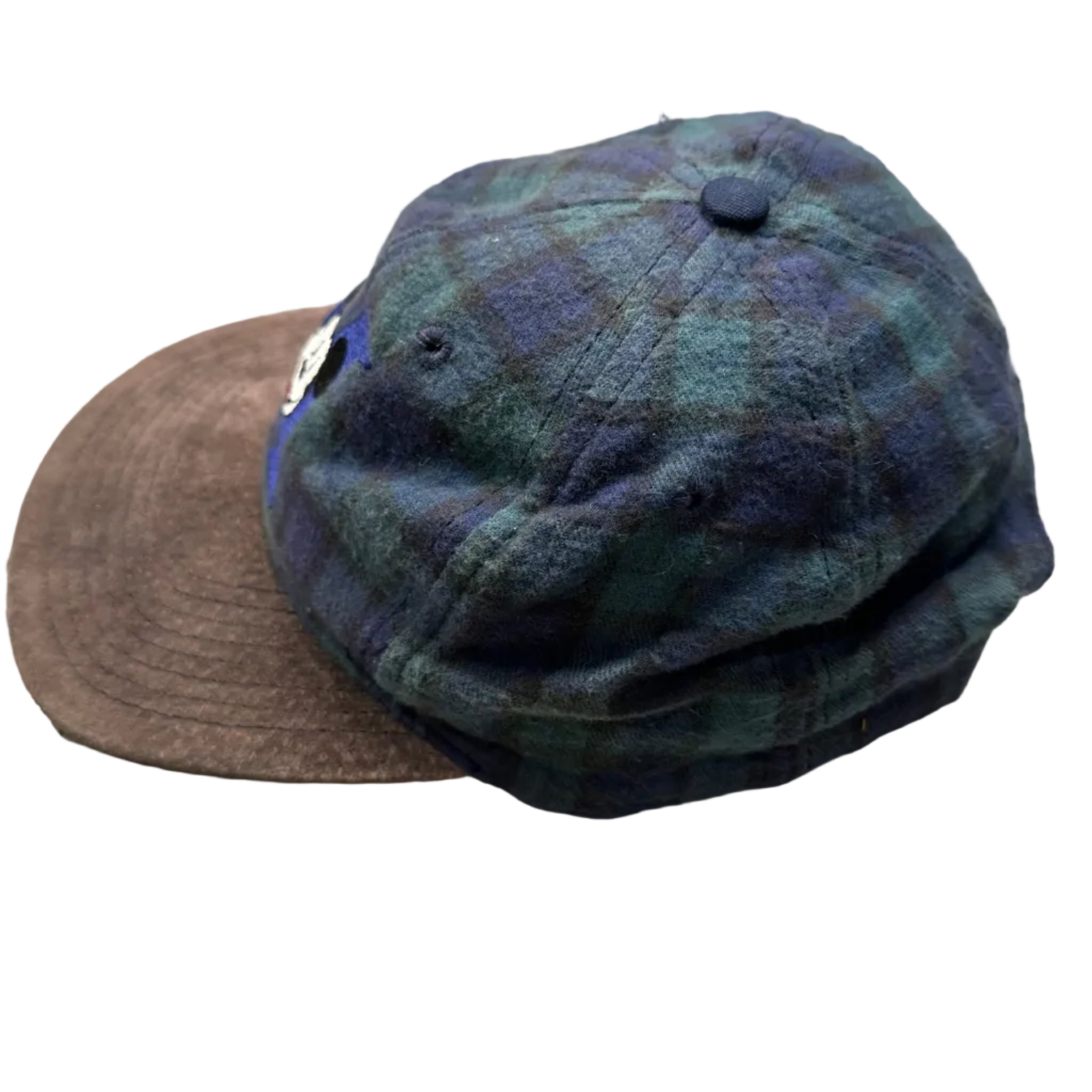 90s Mickey Mouse Plaid and Suede Snapback