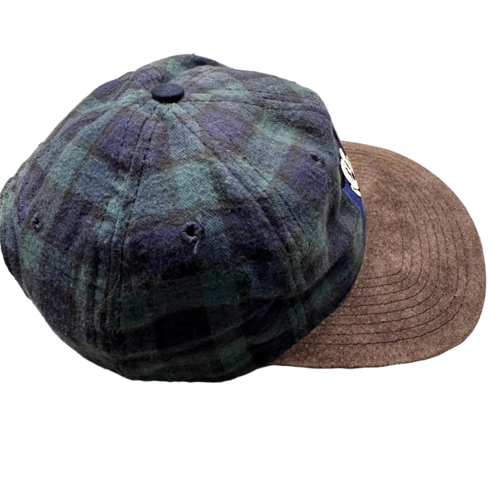 90s Mickey Mouse Plaid and Suede Snapback