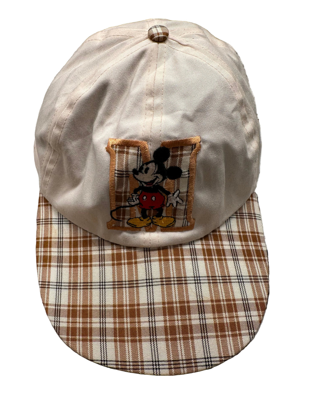 90s Mickey Mouse Plaid Stretchband Hat
