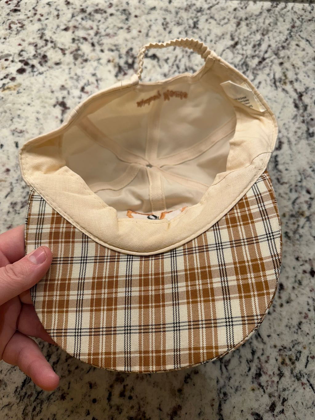 90s Mickey Mouse Plaid Stretchband Hat