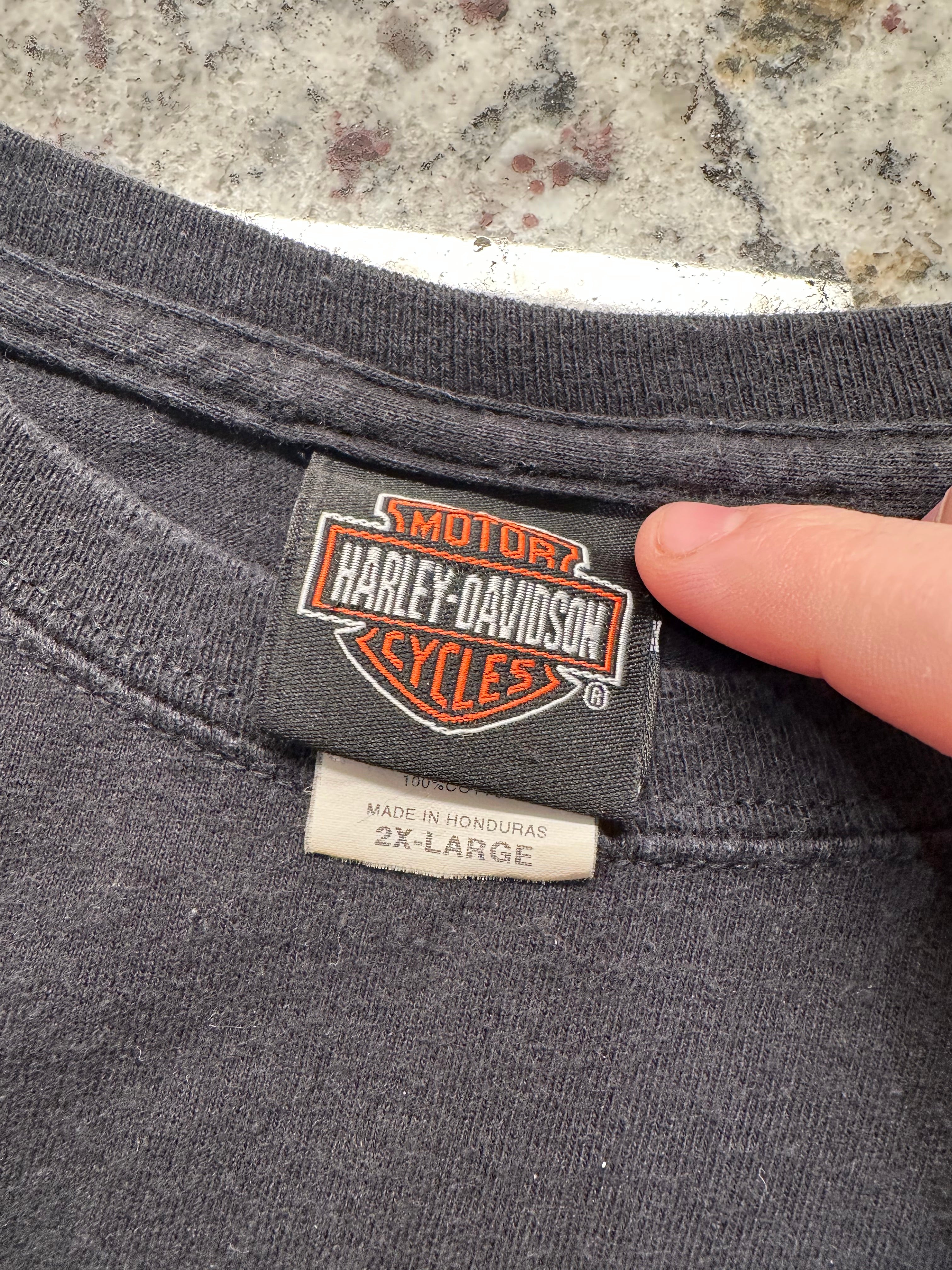 (Mens 2X) 2000s Harley Davidson Flame Long Sleeve