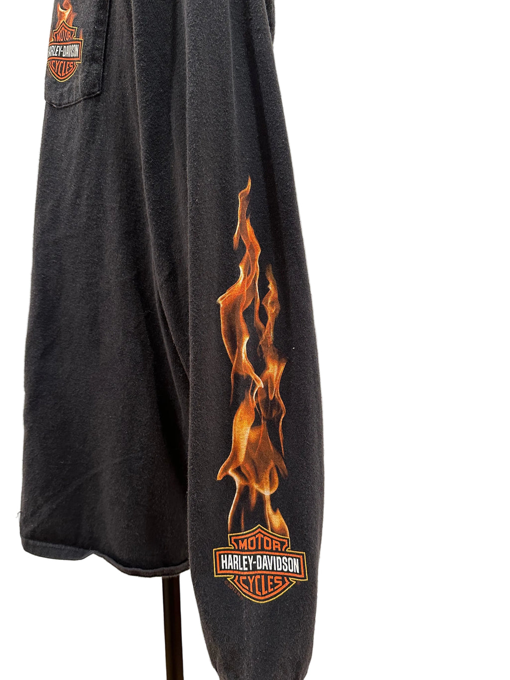 (Mens 2X) 2000s Harley Davidson Flame Long Sleeve