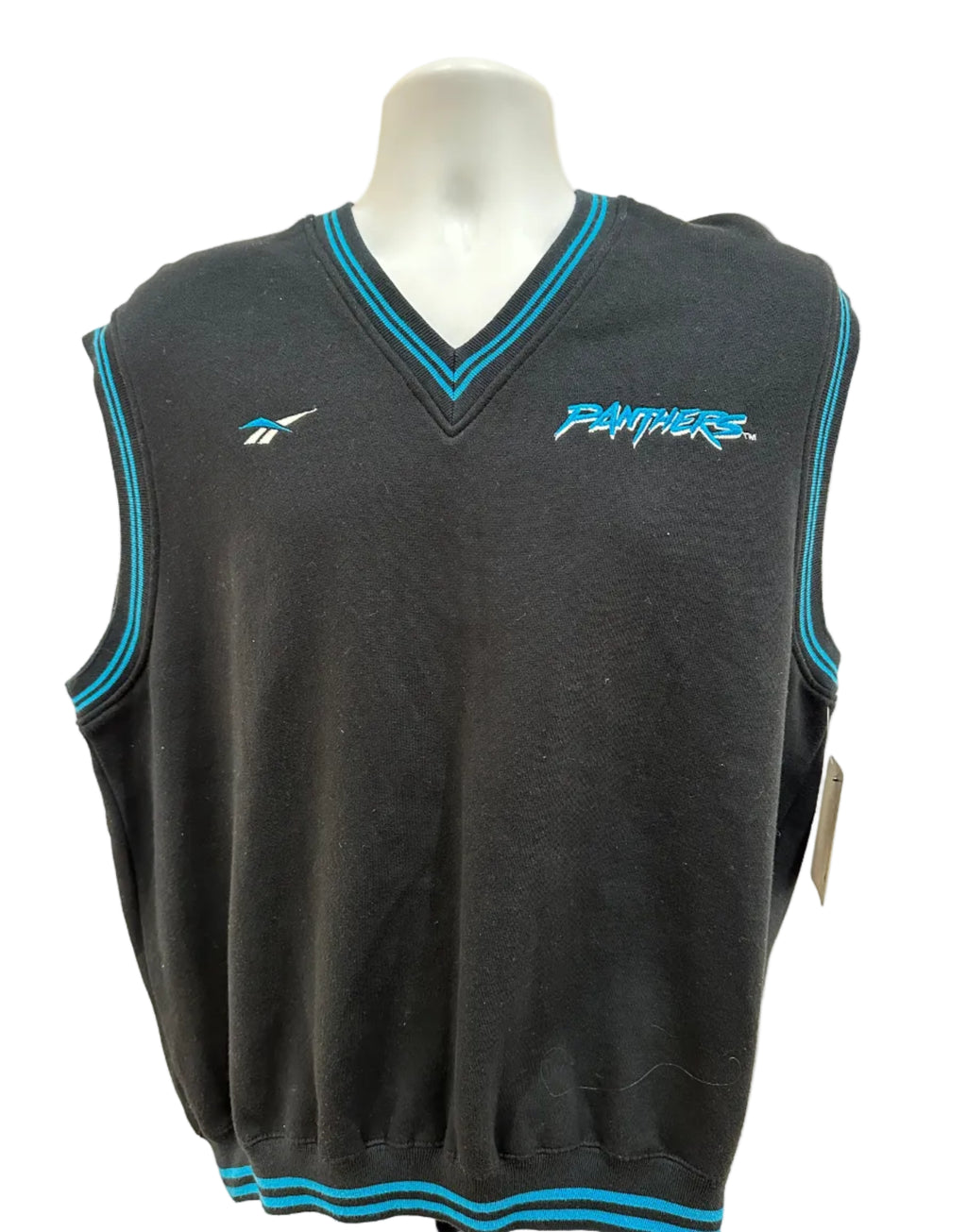 (Mens Large) 90s Reebok Pro Line Carolina Panthers Vest