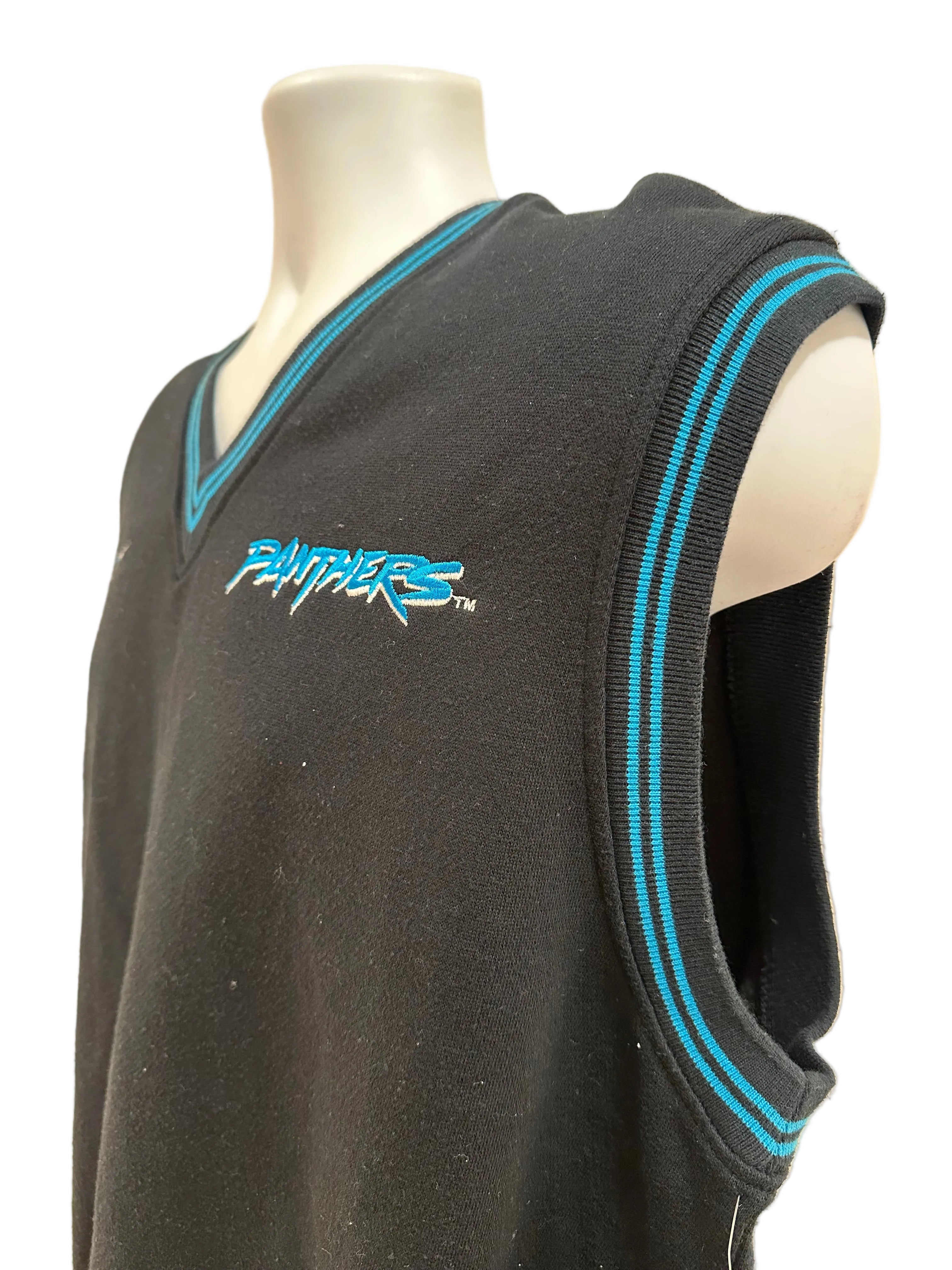 (Mens Large) 90s Reebok Pro Line Carolina Panthers Vest