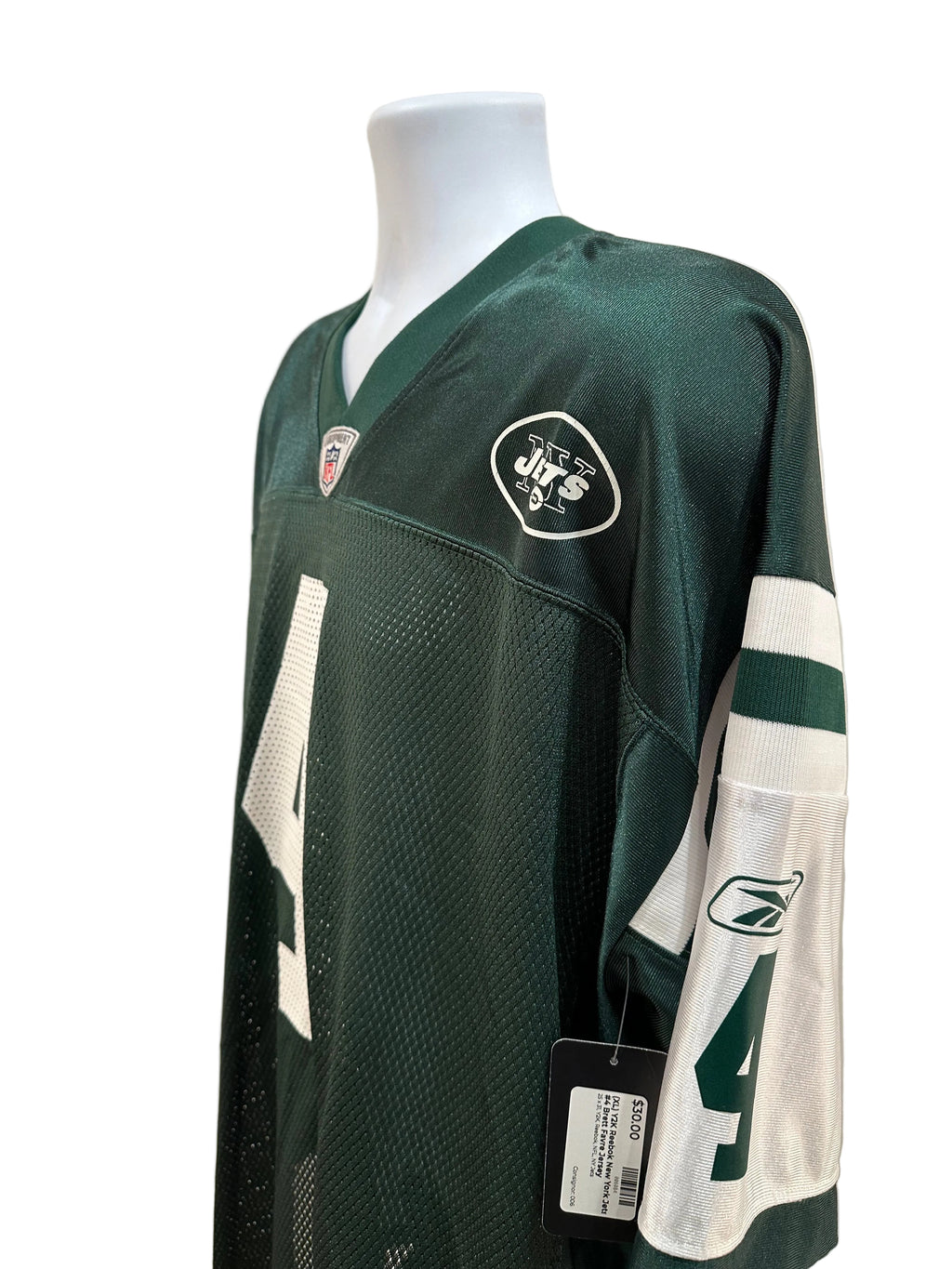 (Mens XL) Y2K Reebok New York Jets #4 Brett Favre Jersey