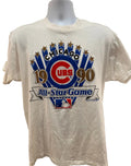 (Mens XL) 1990 Logo 7 Chicago Cubs All Star Game Short Sleeve