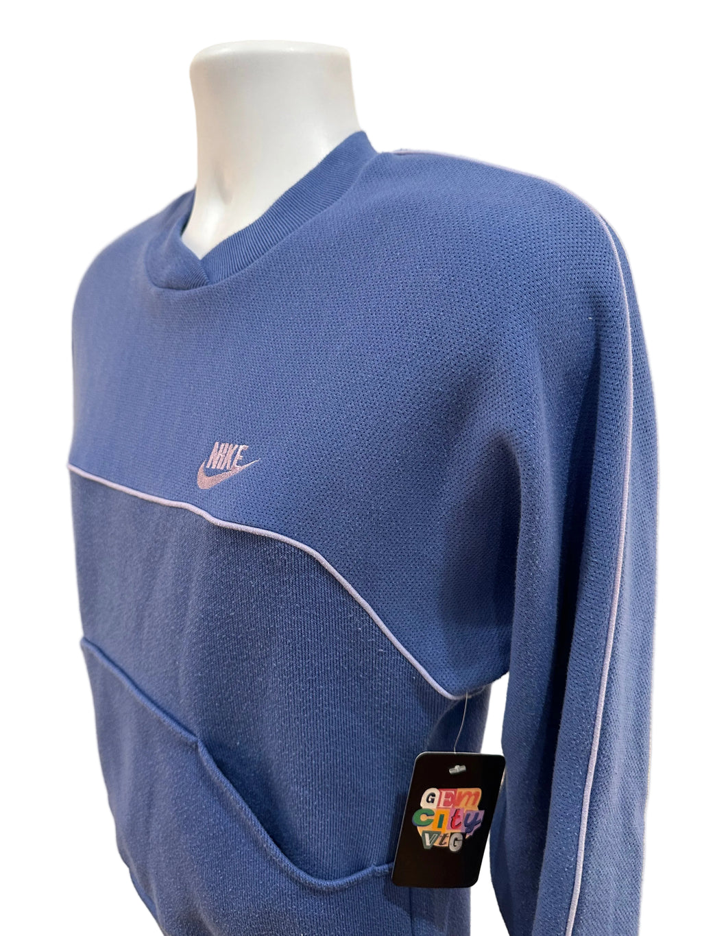 (Mens Medium) 80s Nike Blue Pullover