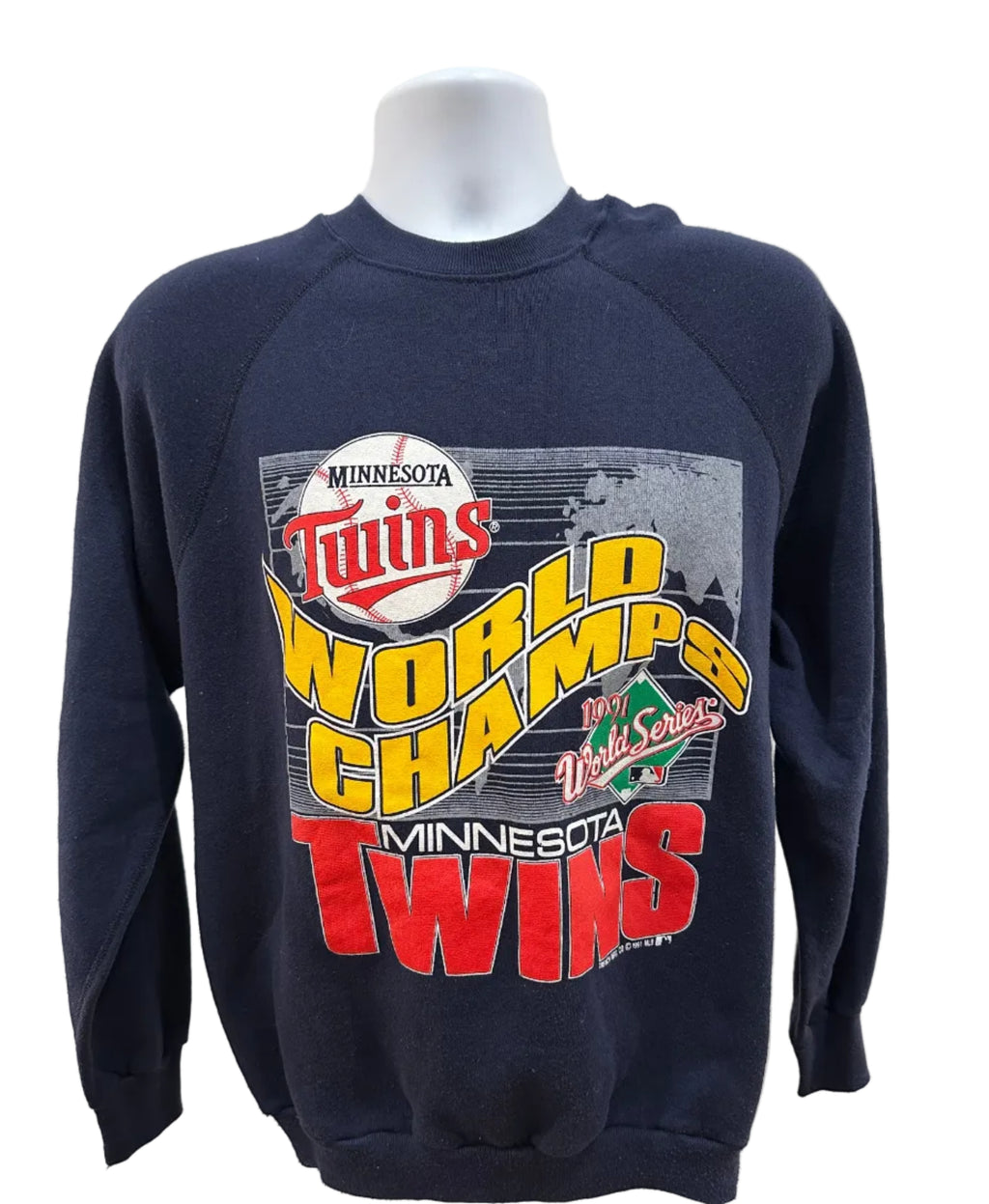(Mens XL) 1991 Minnesota Twins World Series Champs Crewneck