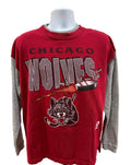 (Mens Large) 1994 Chicago Wolves Thermal Long Sleeve
