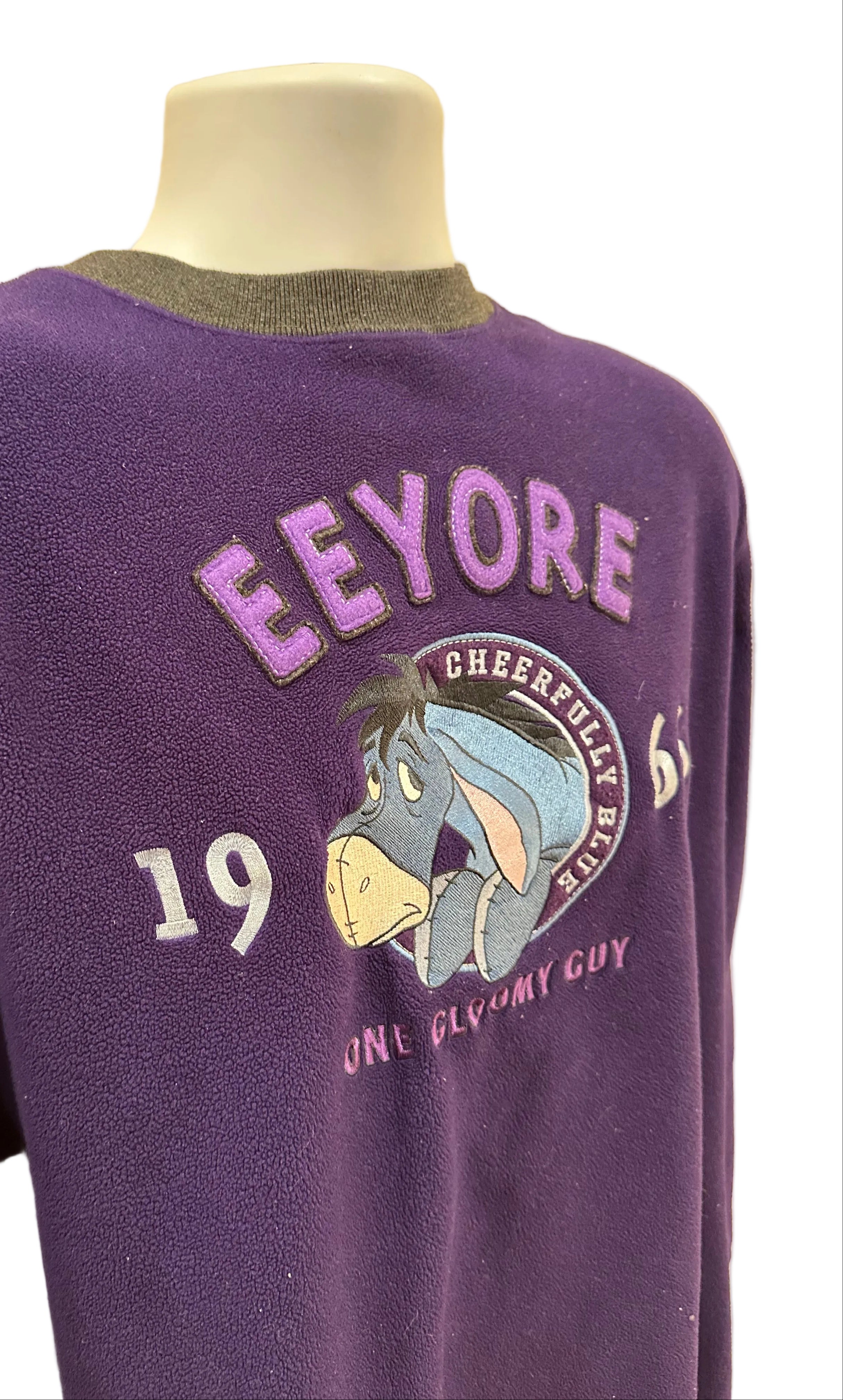 (Mens Large) Vintage 90s Disney Eeyore Fleece Crewneck