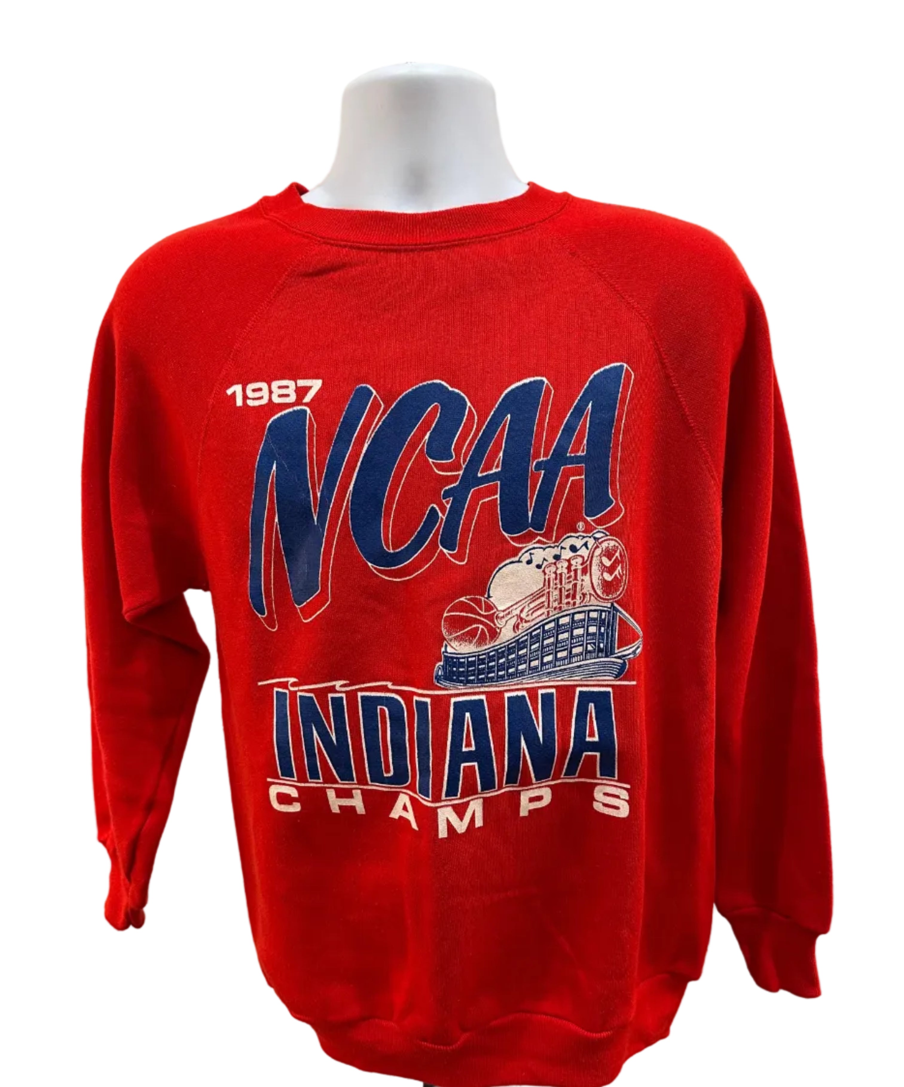 (Mens Large) 1987 NCAA Indiana Basketball Champs Crewneck