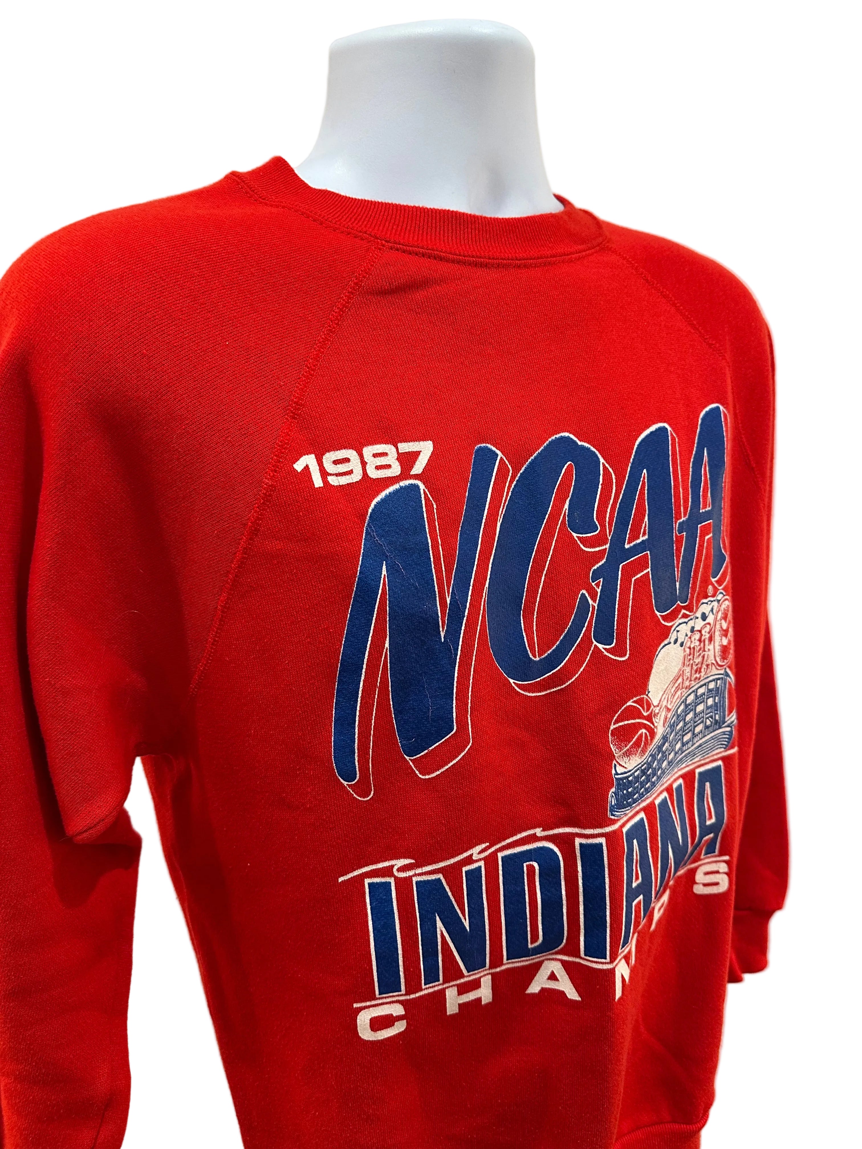 (Mens Large) 1987 NCAA Indiana Basketball Champs Crewneck