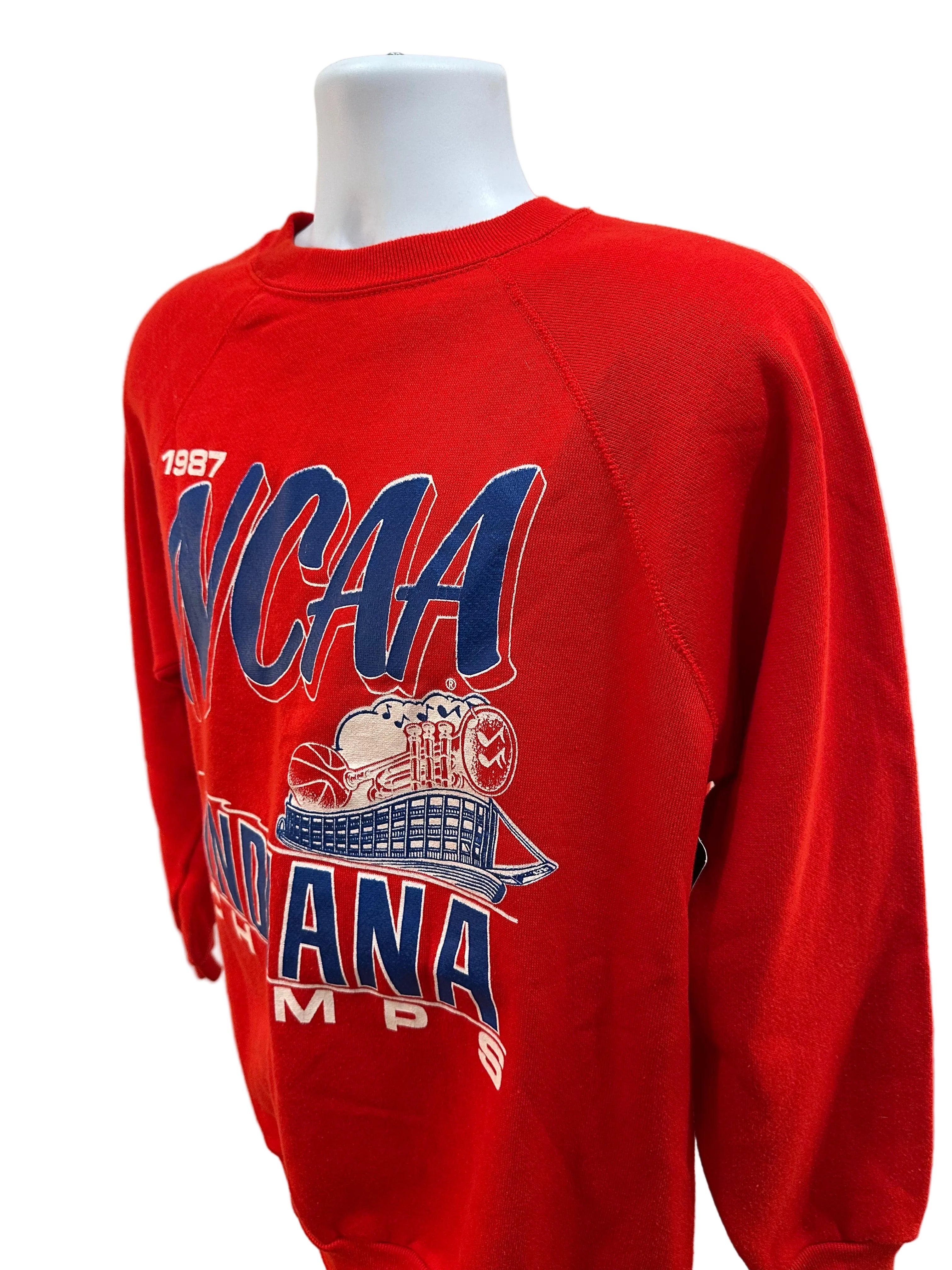 (Mens Large) 1987 NCAA Indiana Basketball Champs Crewneck