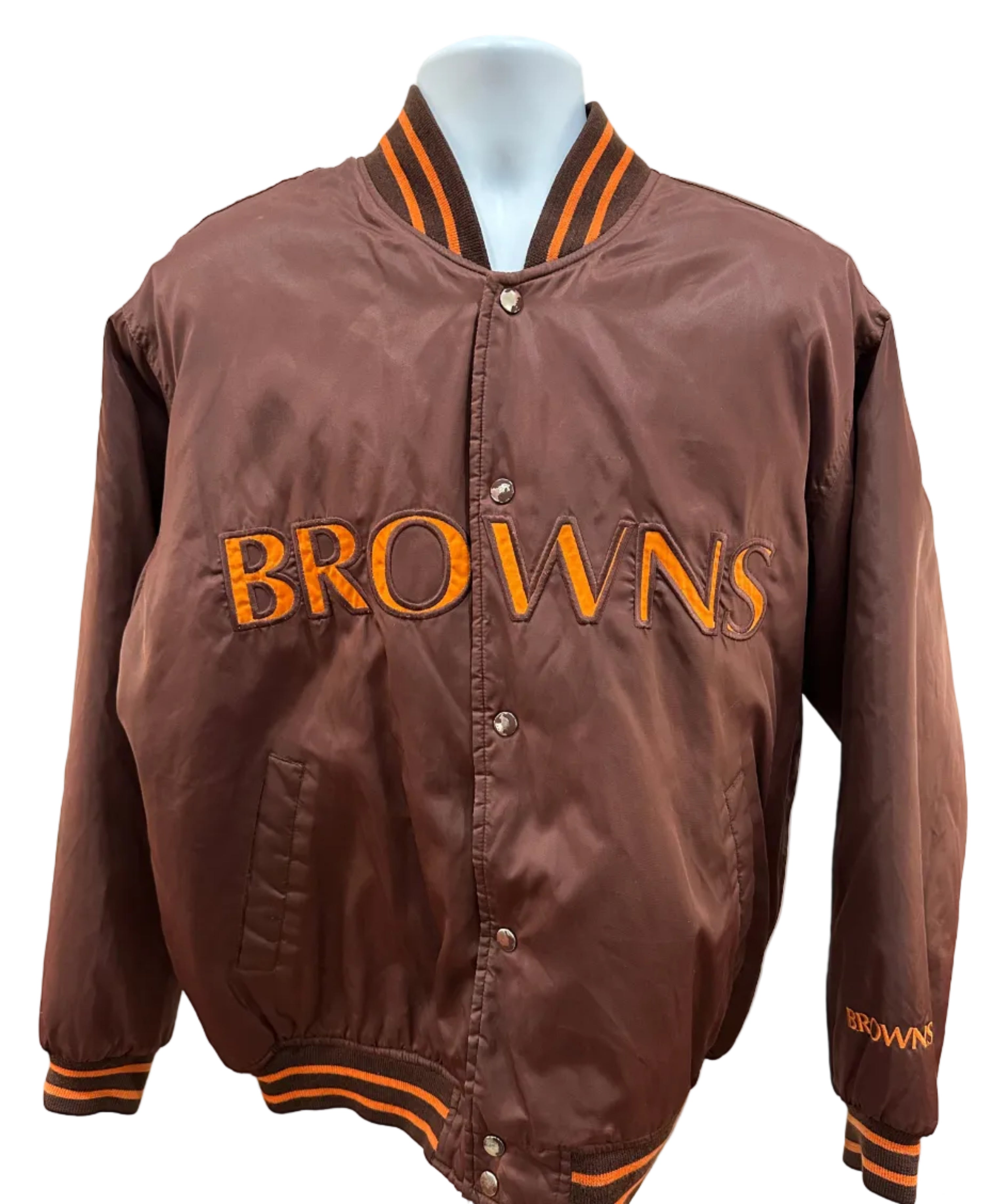(Mens Medium) 90s Cleveland Browns Bomber Jacket