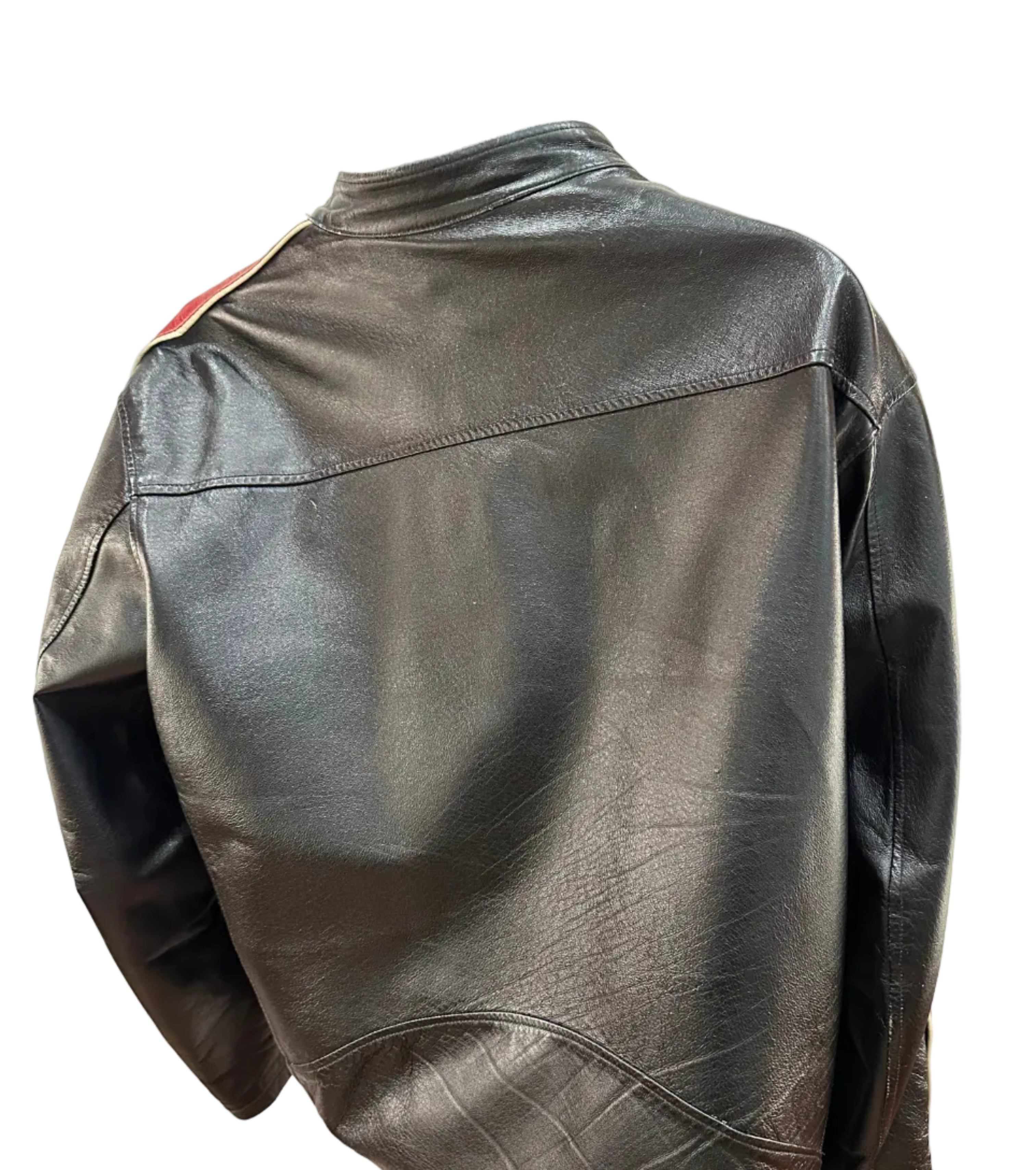 (Mens XL) Vintage Wilson M. Julian Leather Striped Jacket