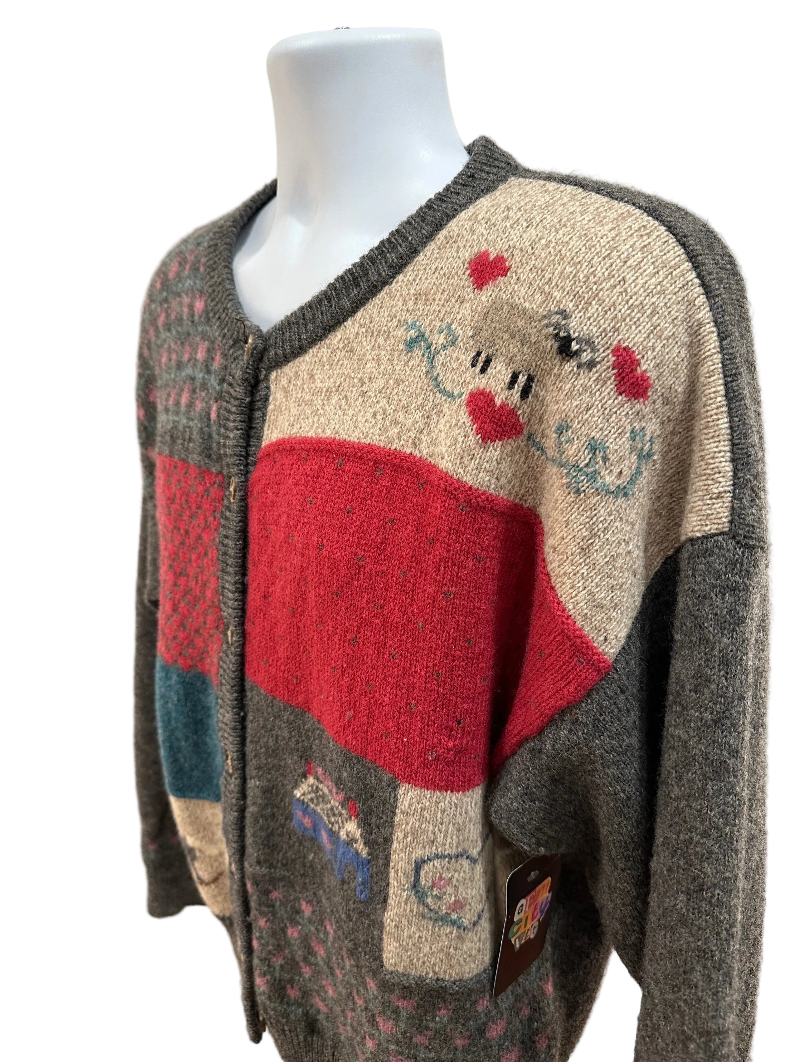 (Women's XL) Vintage 1990 Eddie Bauer Cottage Wool Cardigan