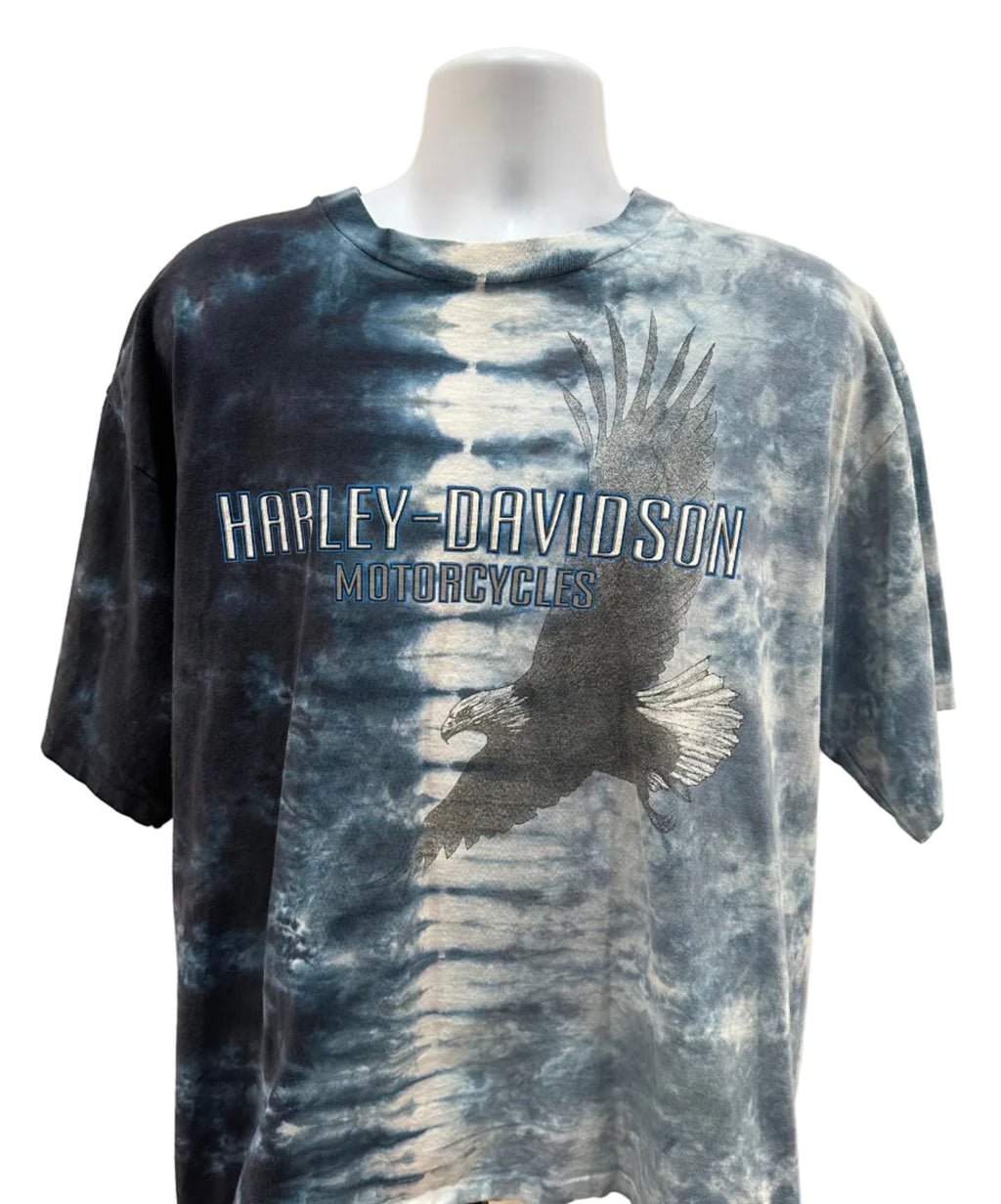 (Mens XL) 2001 Harley Davidson Tie-Dye Eagle Short Sleeve
