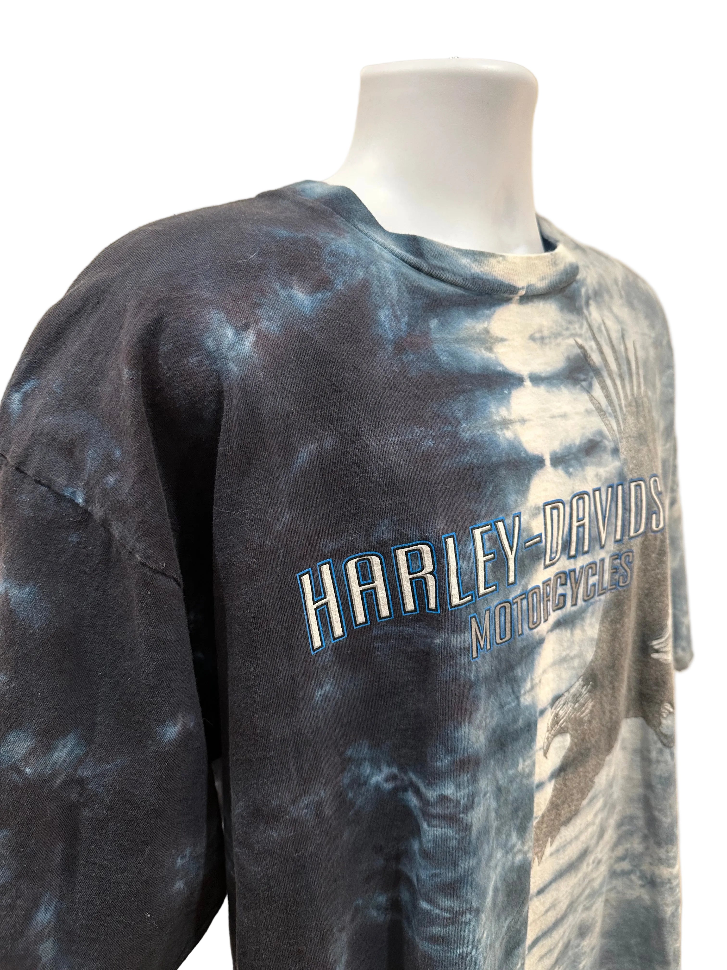 (Mens XL) 2001 Harley Davidson Tie-Dye Eagle Short Sleeve