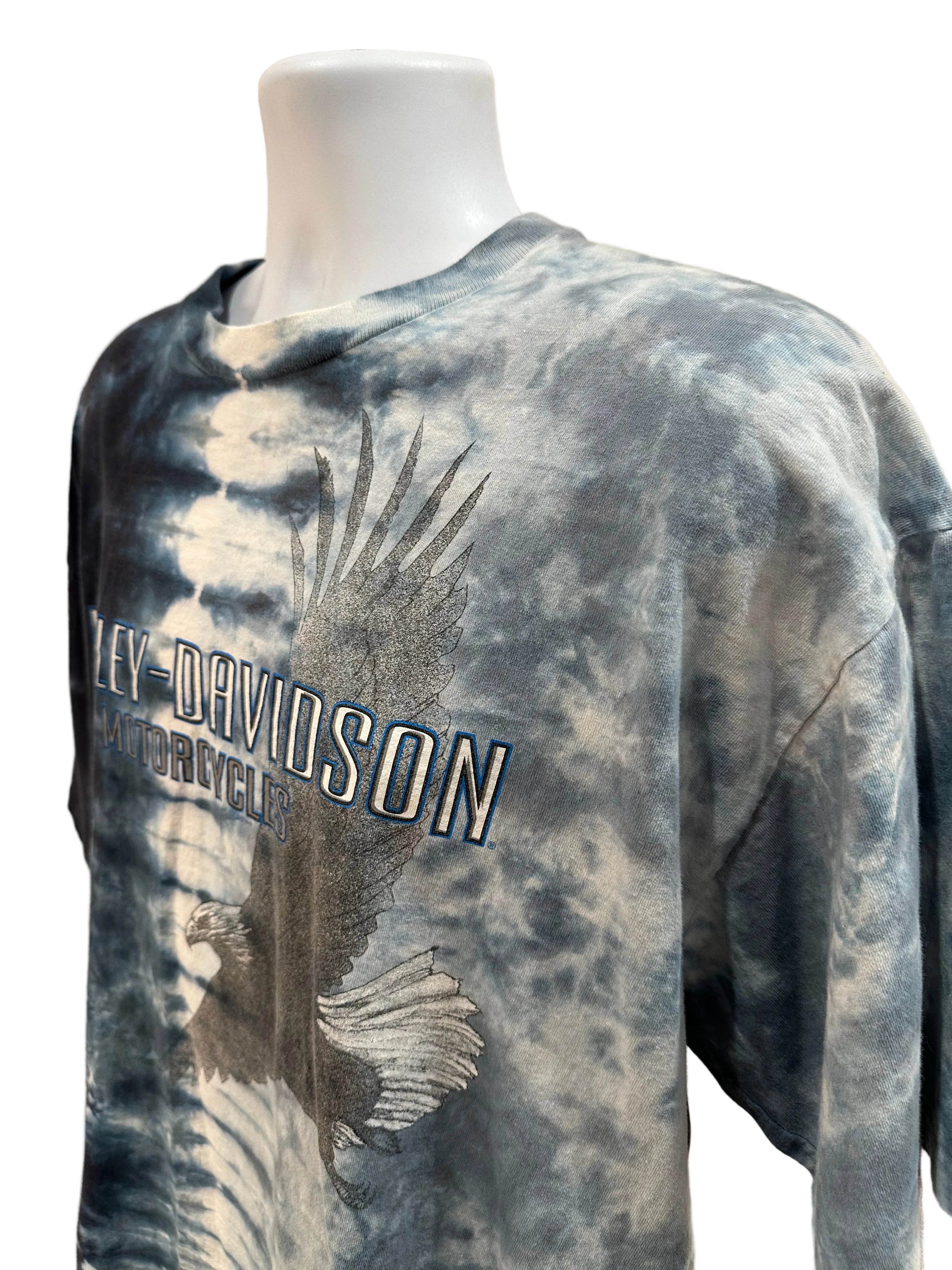 (Mens XL) 2001 Harley Davidson Tie-Dye Eagle Short Sleeve
