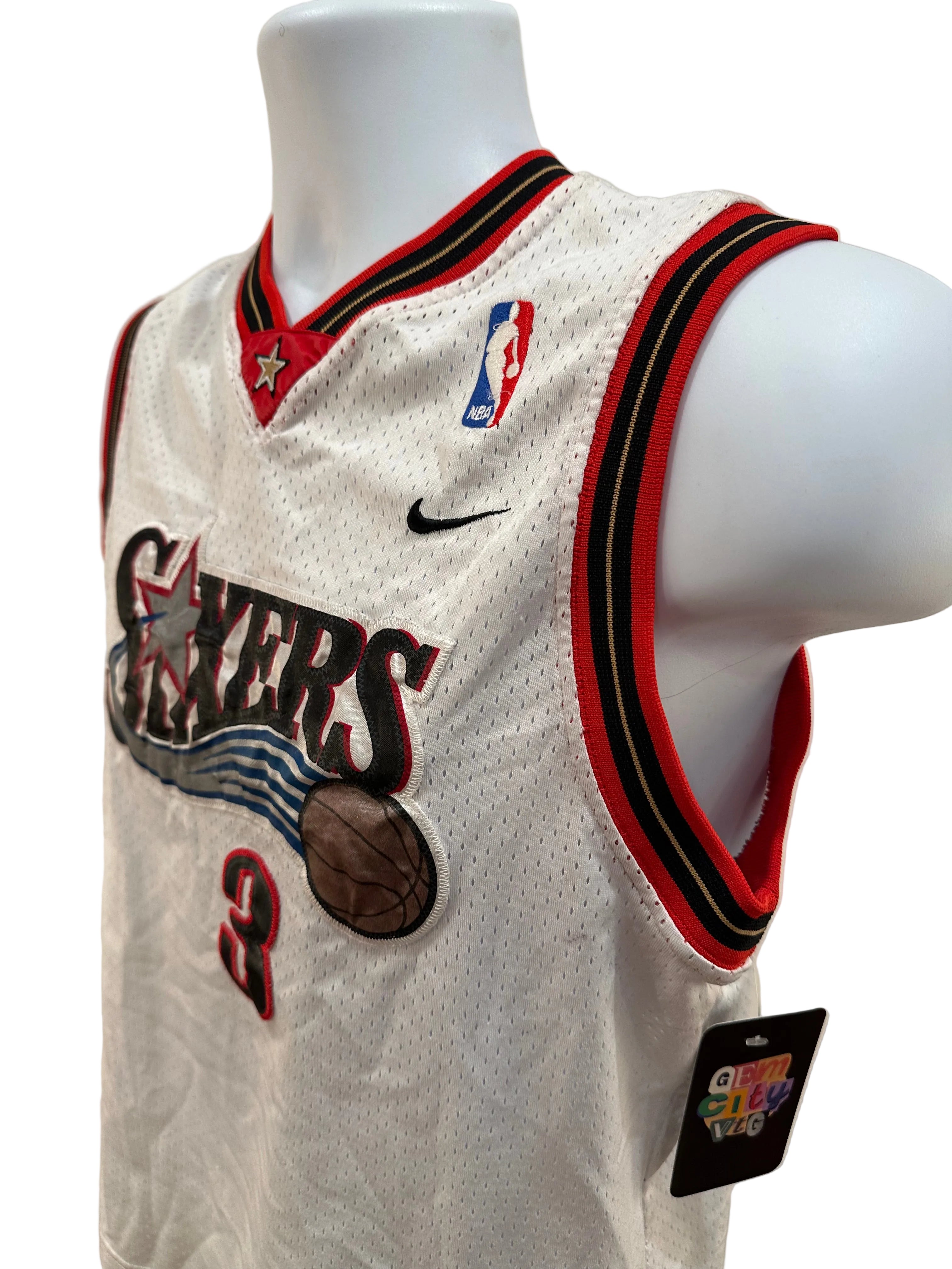 (Kids Large) Y2K Nike Allen Iverson 76ers #3 Jersey