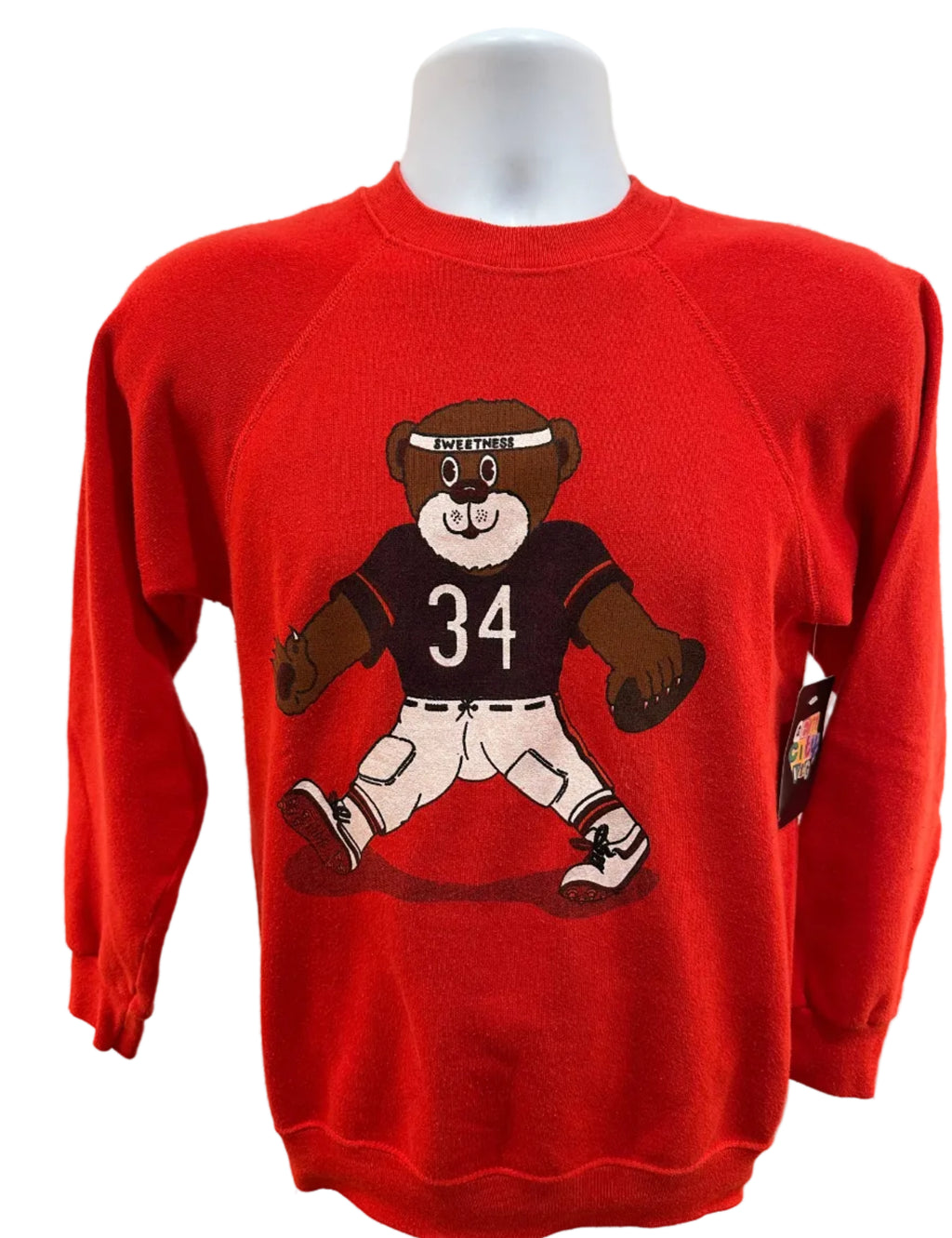 (Mens Small) 1980s "Sweetness" Walter Payton Chicago Bears Crew