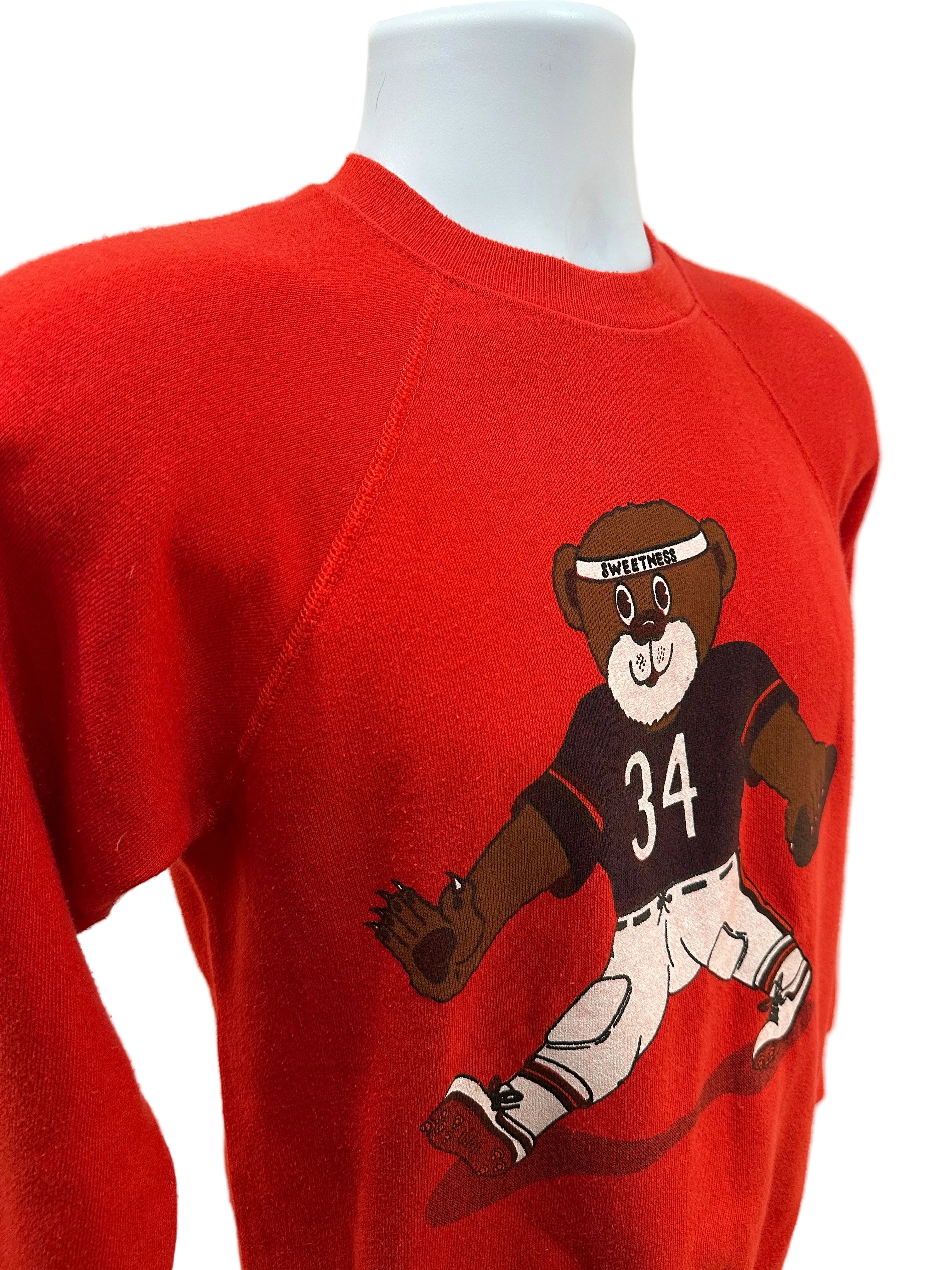 (Mens Small) 1980s "Sweetness" Walter Payton Chicago Bears Crew