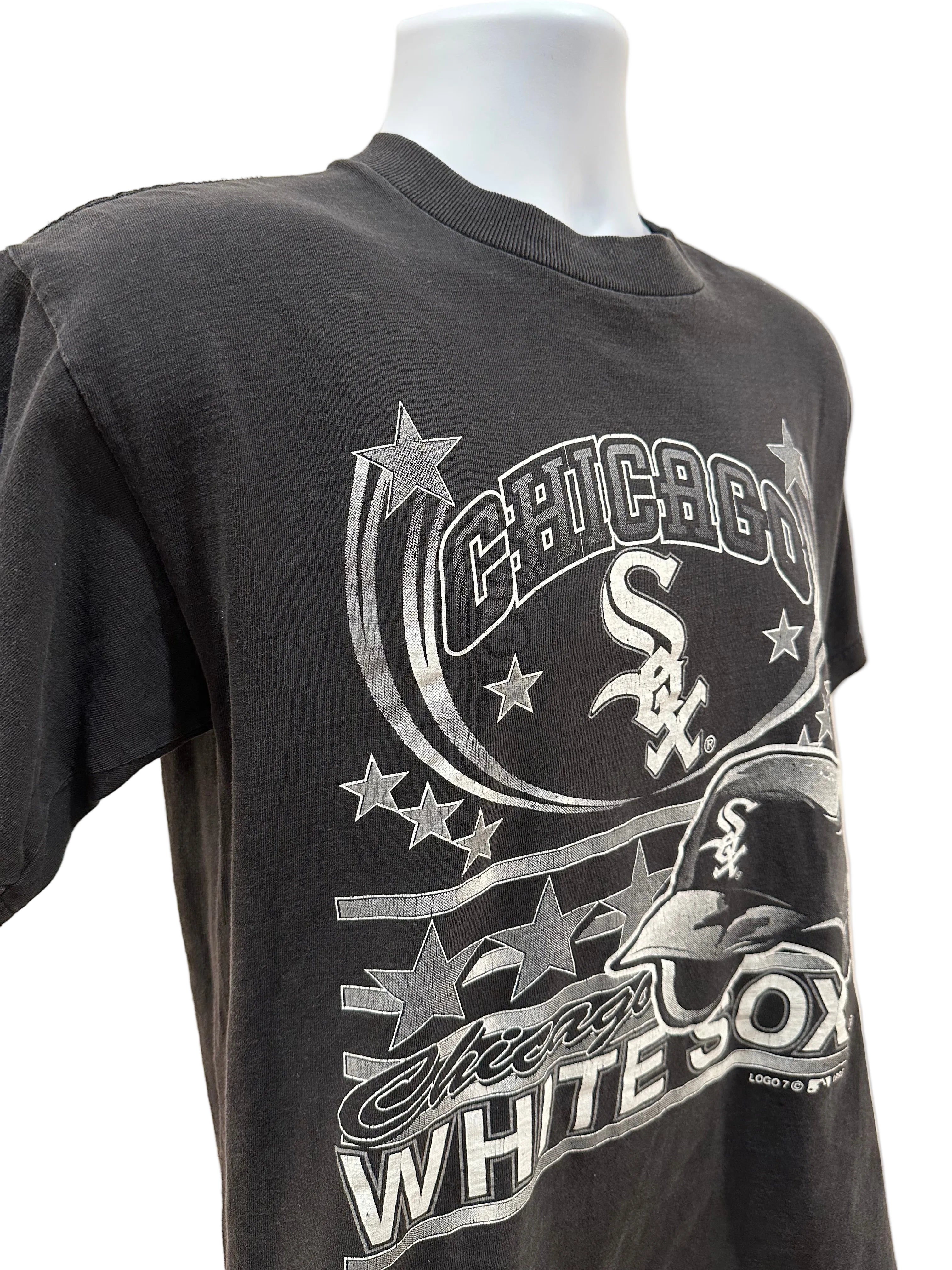 (Men's Medium) 1995 Logo 7 Chicago White Sox Short Sleeve