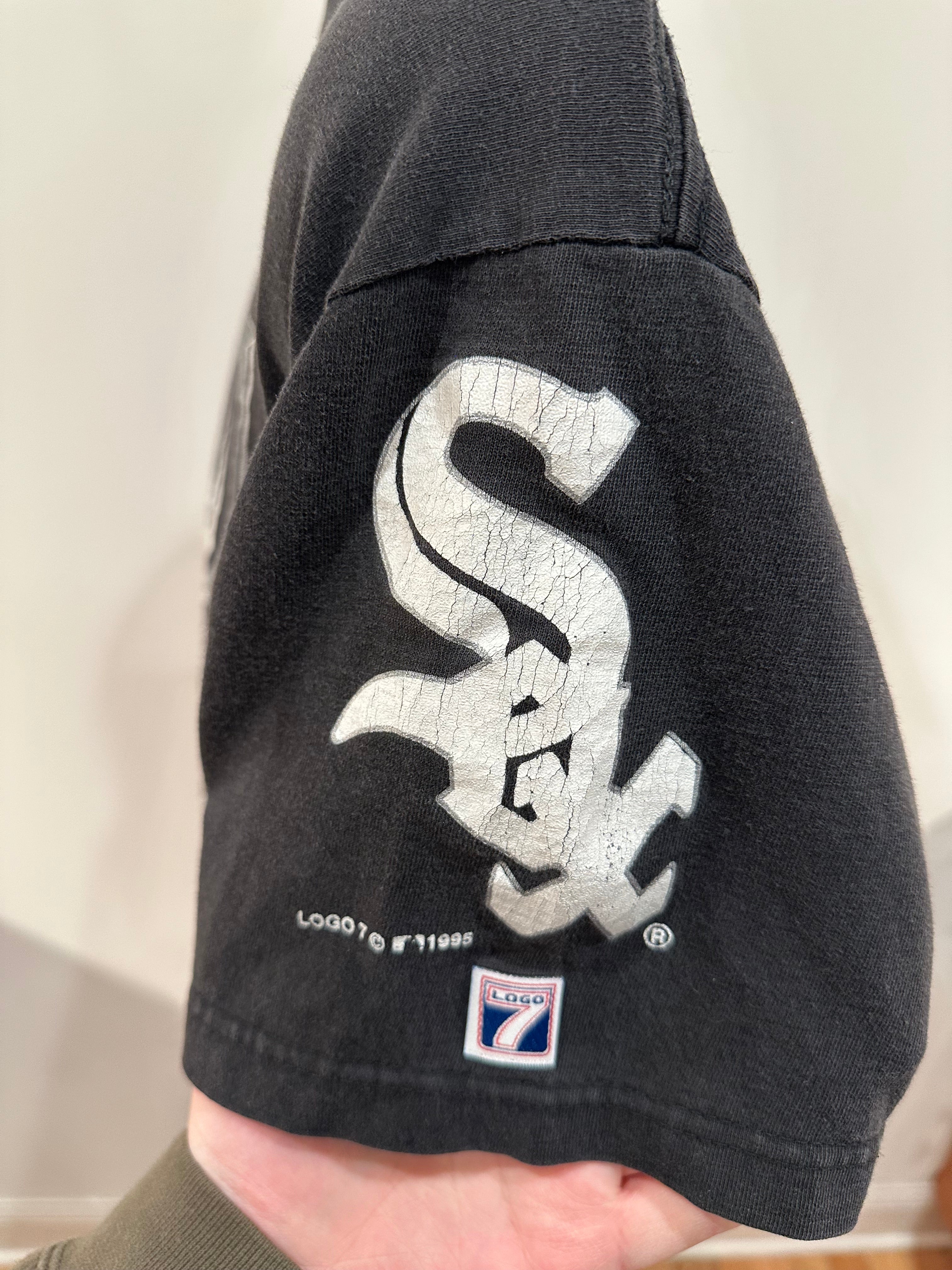 (Men's Medium) 1995 Logo 7 Chicago White Sox Short Sleeve