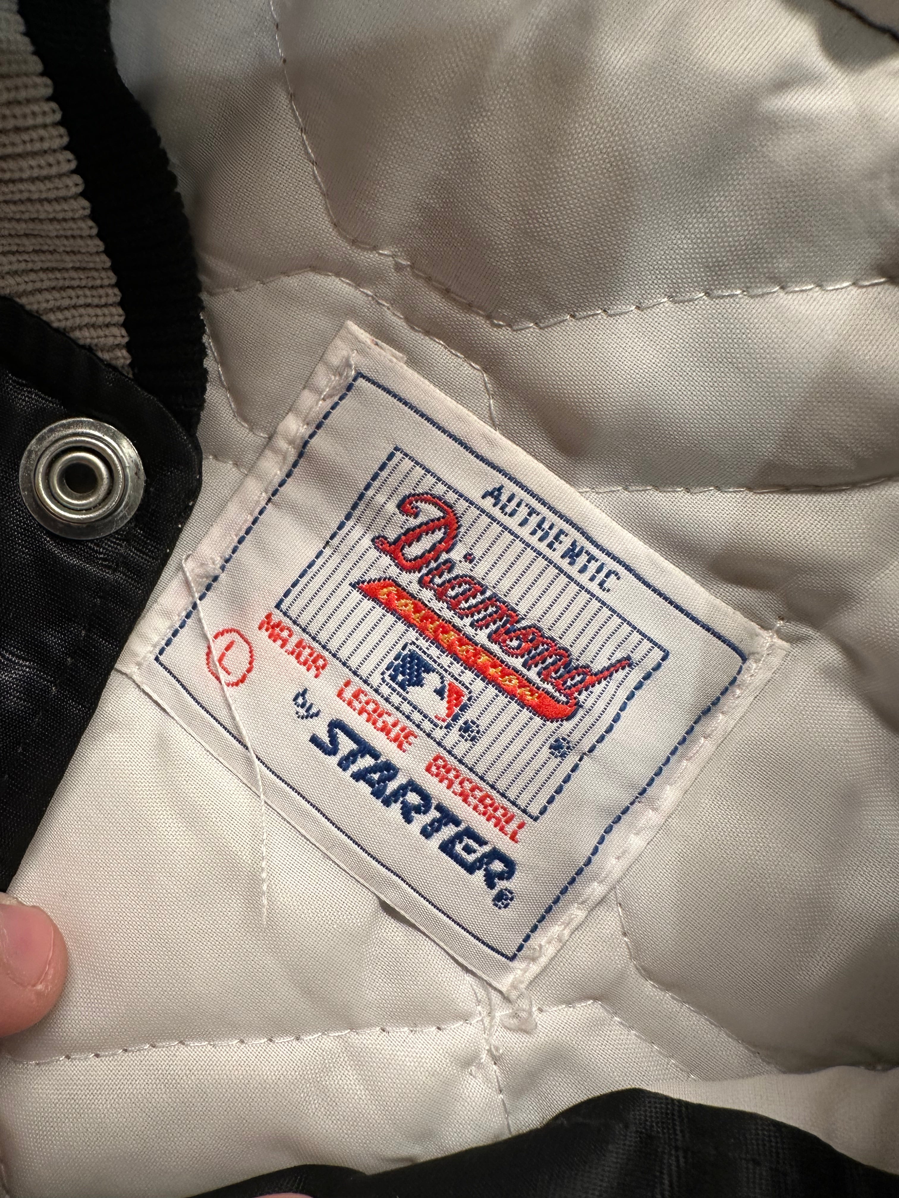 (Men's Large) 90s Chicago White Sox Starter Satin Bomber