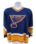 (Mens Large) 90s CCM Vintage St. Louis Blues Hockey Blank