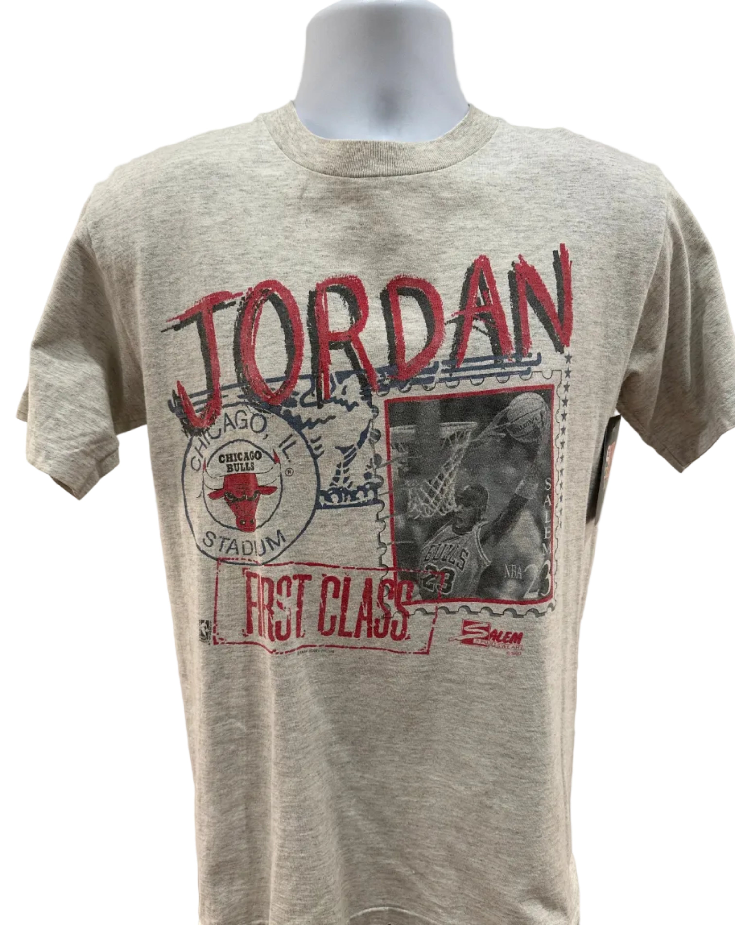 (Mens Medium) 1990 Michael Jordan "First Class" Salem Sportswear Short Sleeve