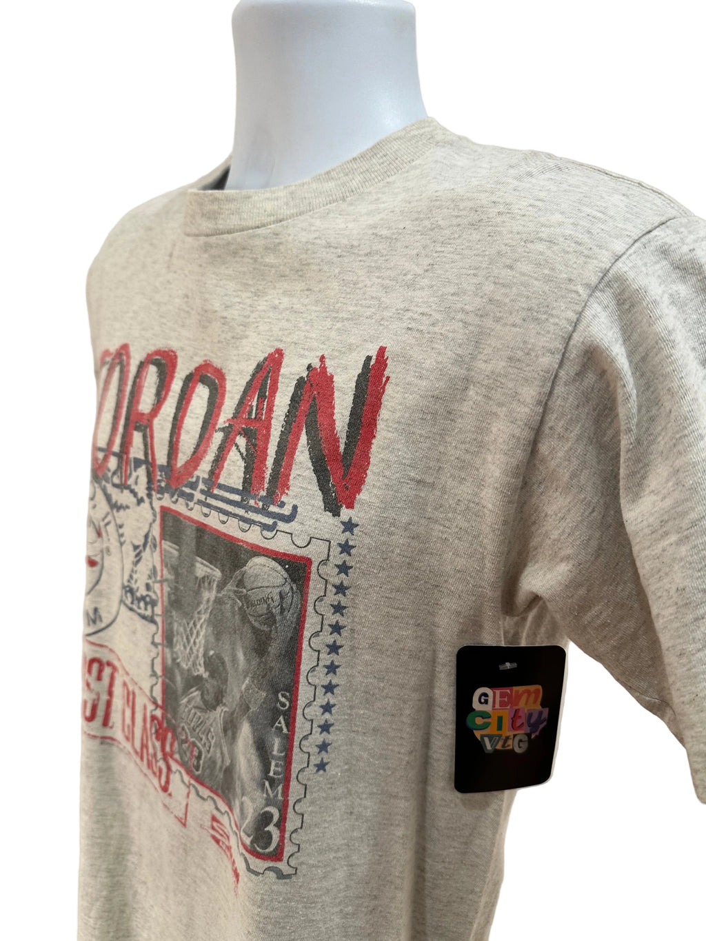 (Mens Medium) 1990 Michael Jordan "First Class" Salem Sportswear Short Sleeve