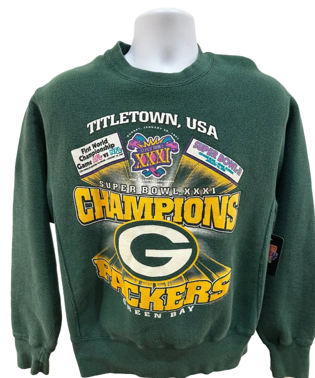 (Medium) 1996 Green Bay Packers "Titletown" Super Bowl Crewneck