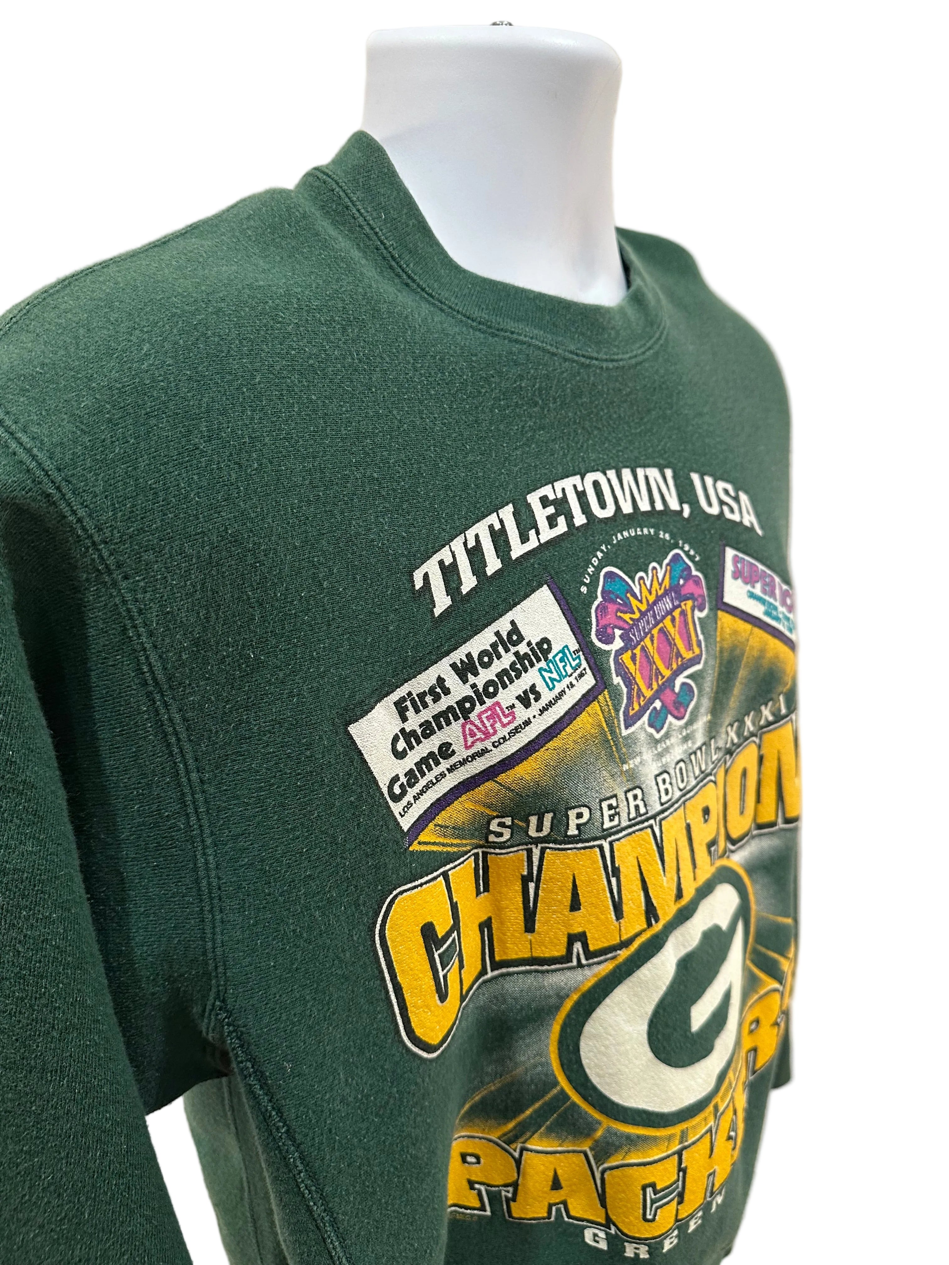 (Medium) 1996 Green Bay Packers "Titletown" Super Bowl Crewneck