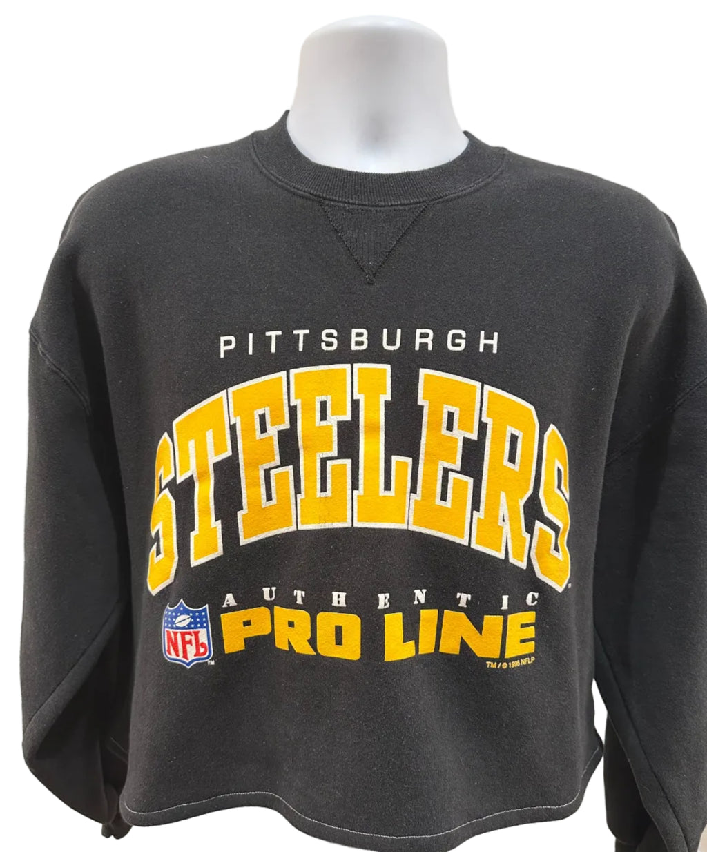 (Mens XL) 1995 Russell Pittsburgh Steelers Cropped Crewneck