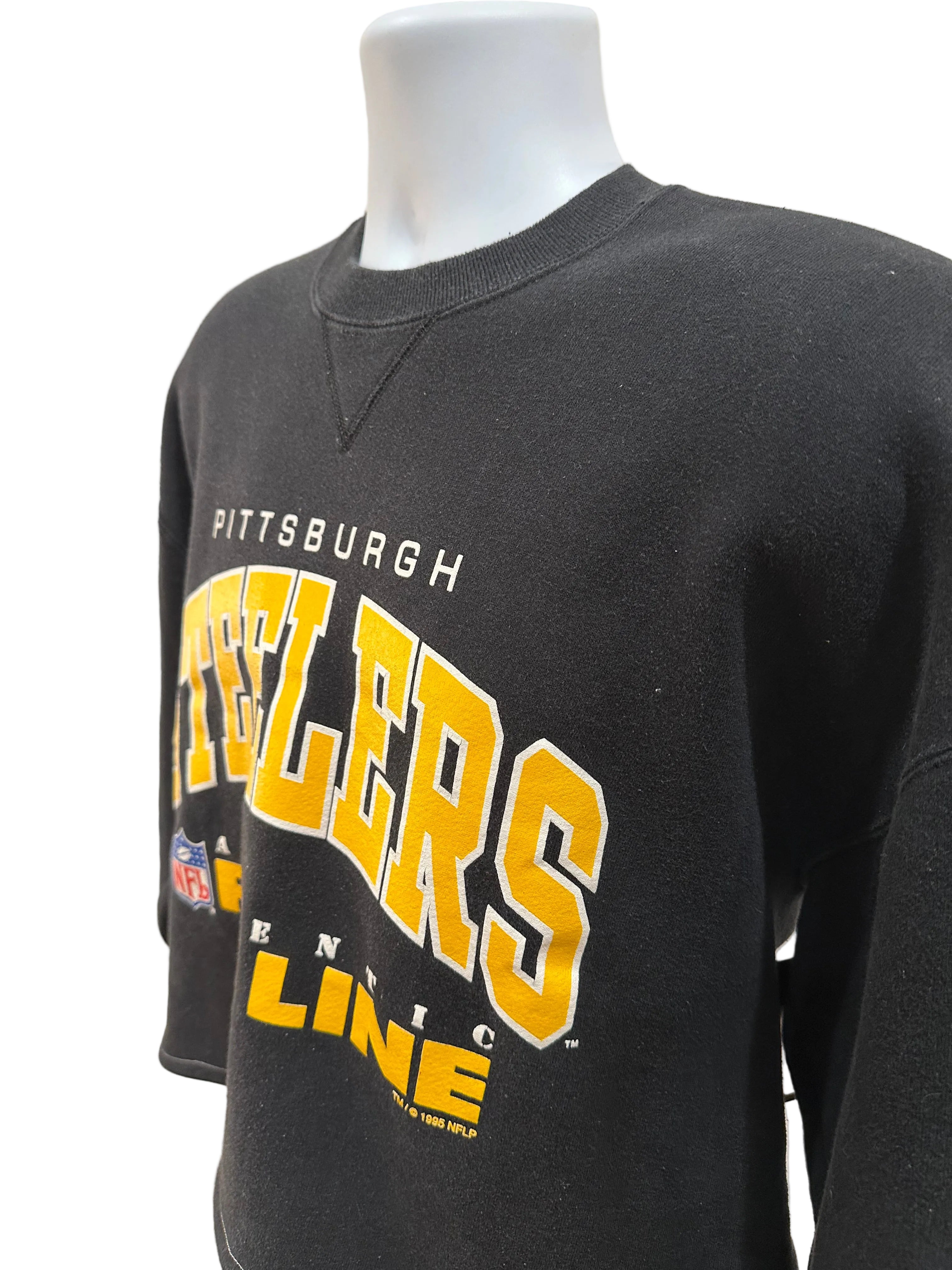 (Mens XL) 1995 Russell Pittsburgh Steelers Cropped Crewneck
