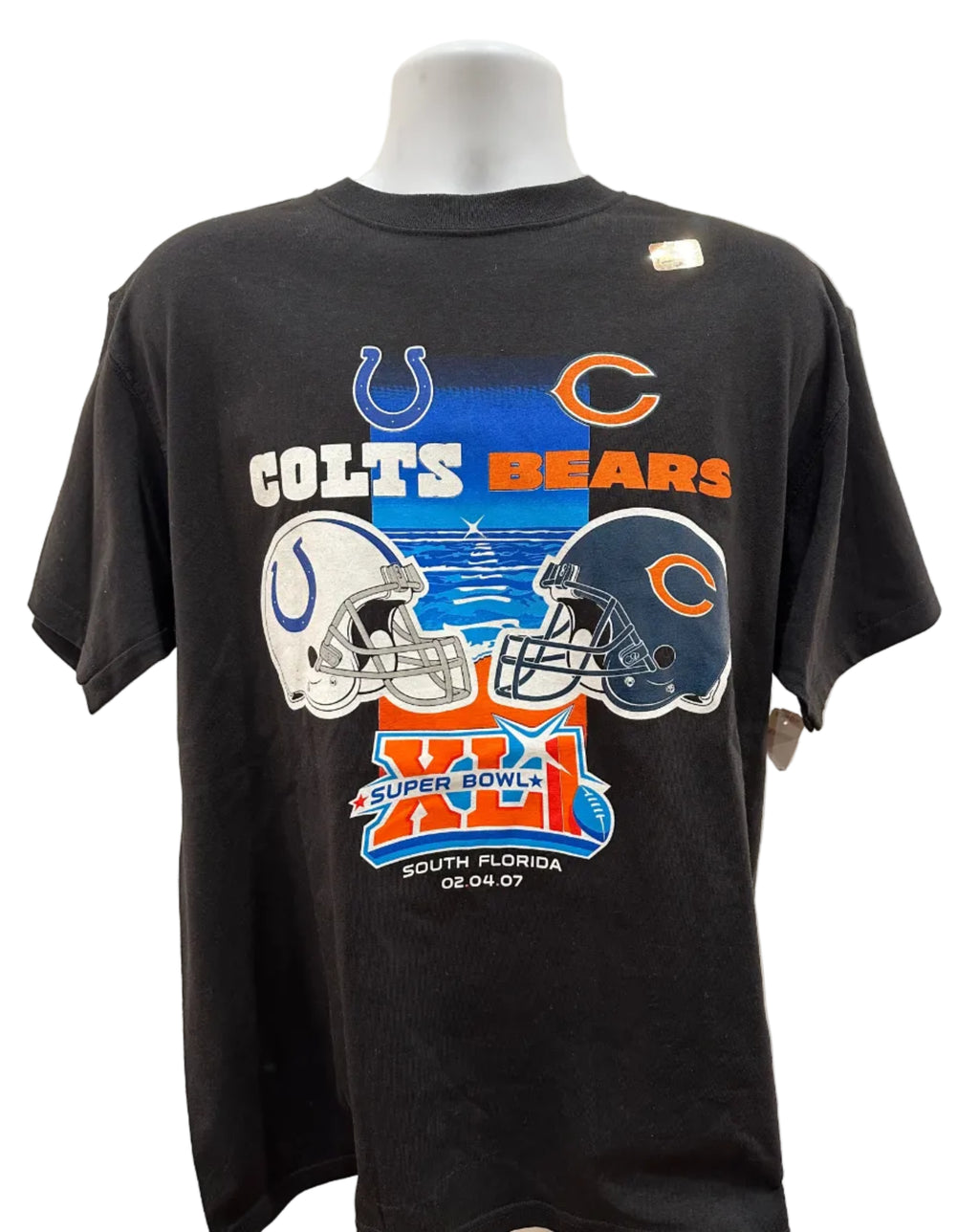(Men's Large) 2007 Chicago Bears Super Bowl Short Sleeve