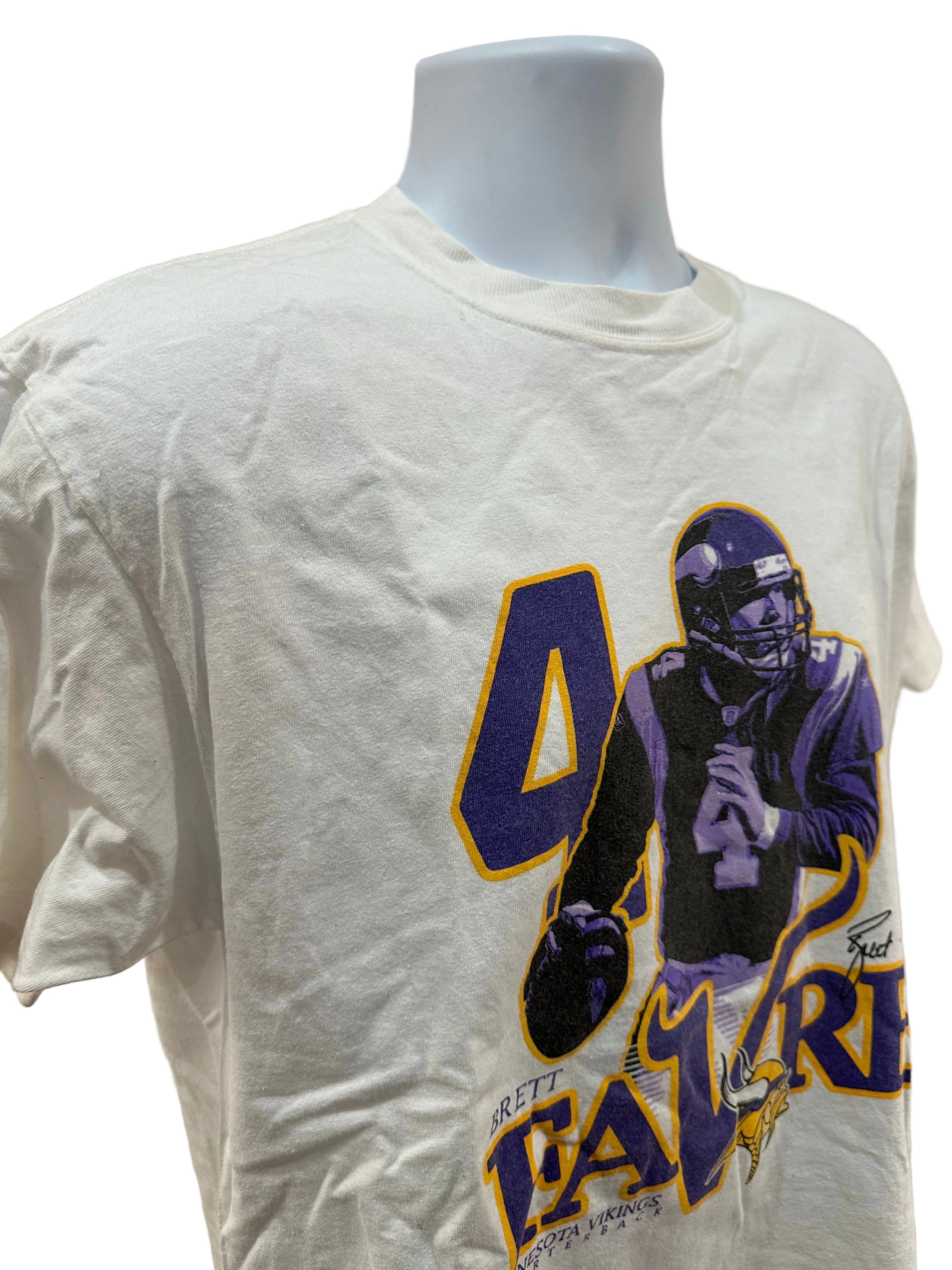 (Mens Medium) Y2K Reebok Brett Favre Minnesota Vikings Short Sleeve