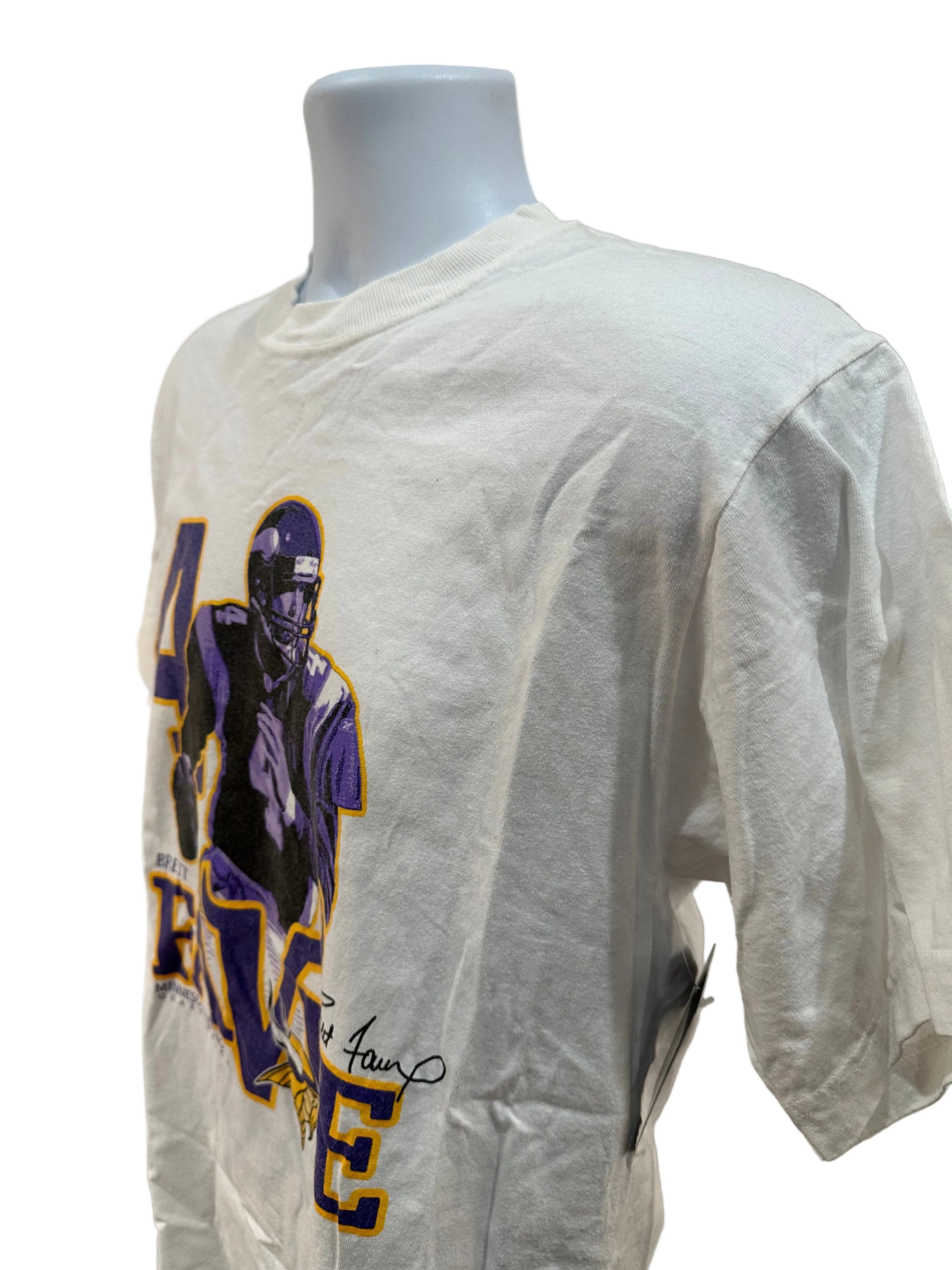 (Mens Medium) Y2K Reebok Brett Favre Minnesota Vikings Short Sleeve