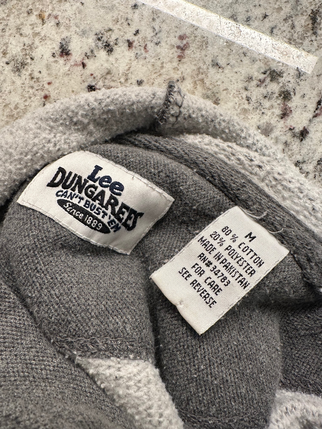 (Men's Medium) 90s Lee Jeans Striped Hoodie