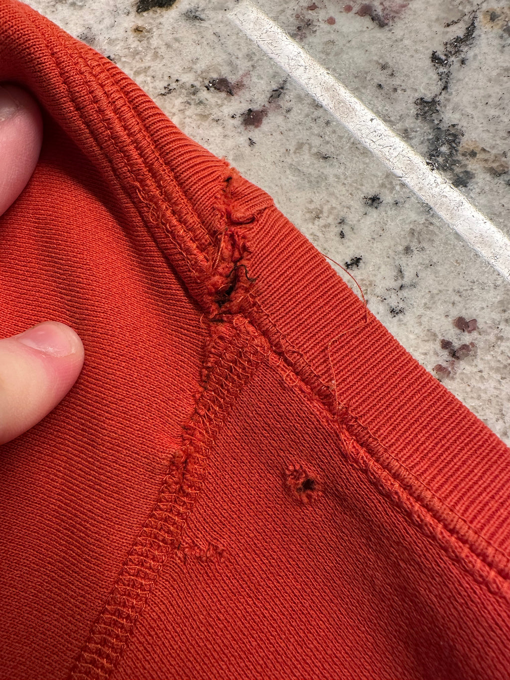 (Men's XL) 90s Orange Polo Crewneck