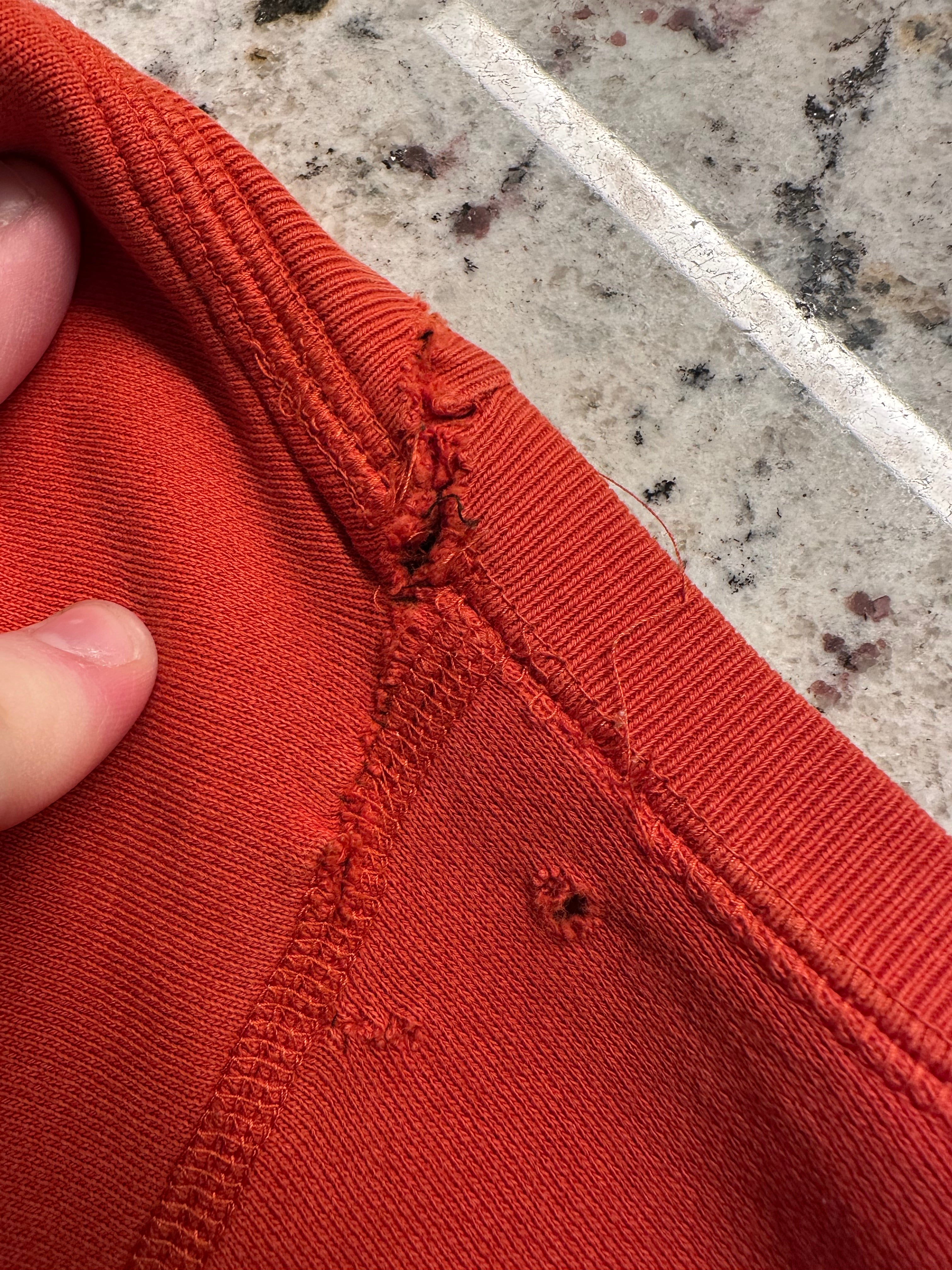 (Men's XL) 90s Orange Polo Crewneck