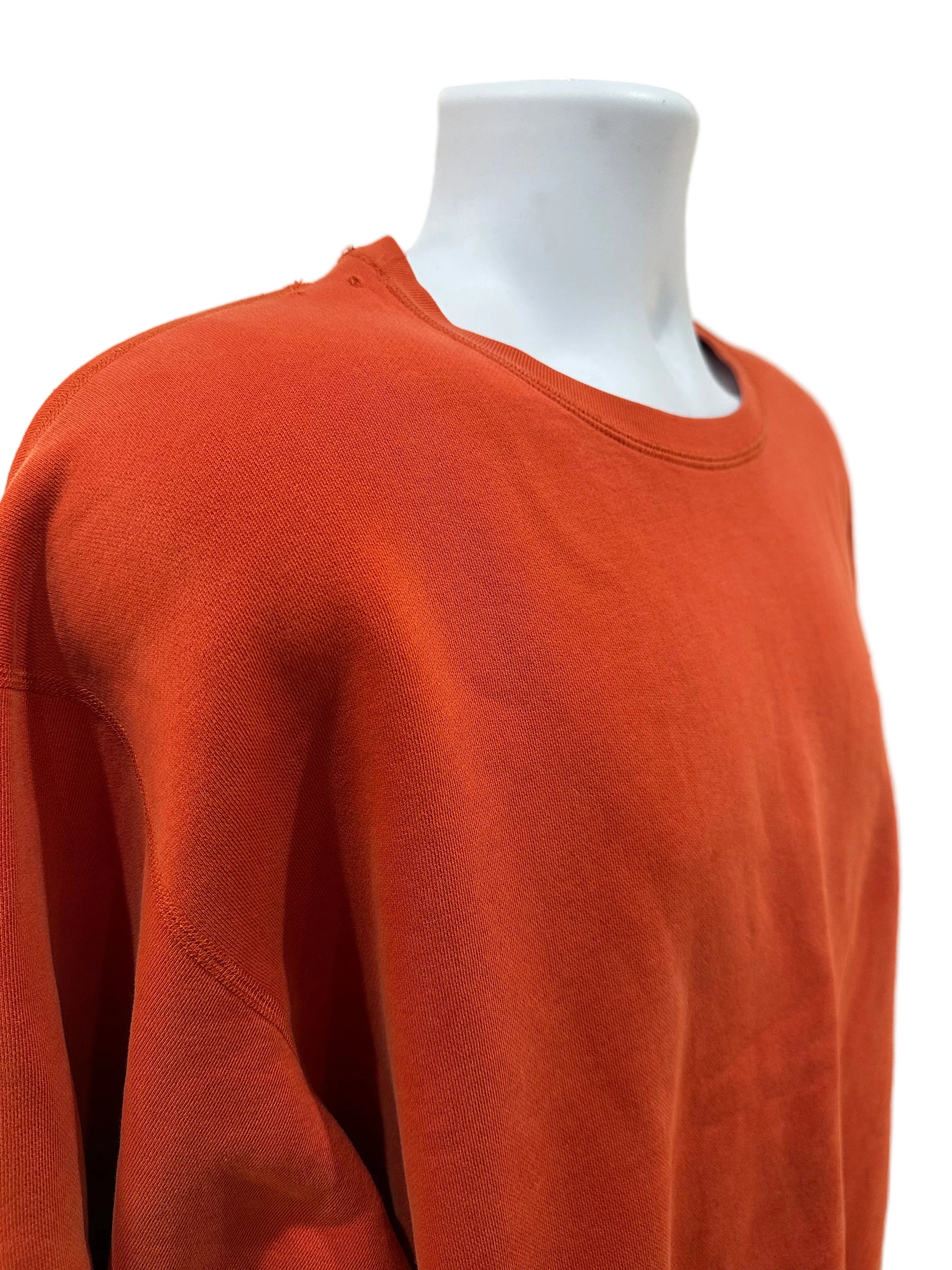 (Men's XL) 90s Orange Polo Crewneck