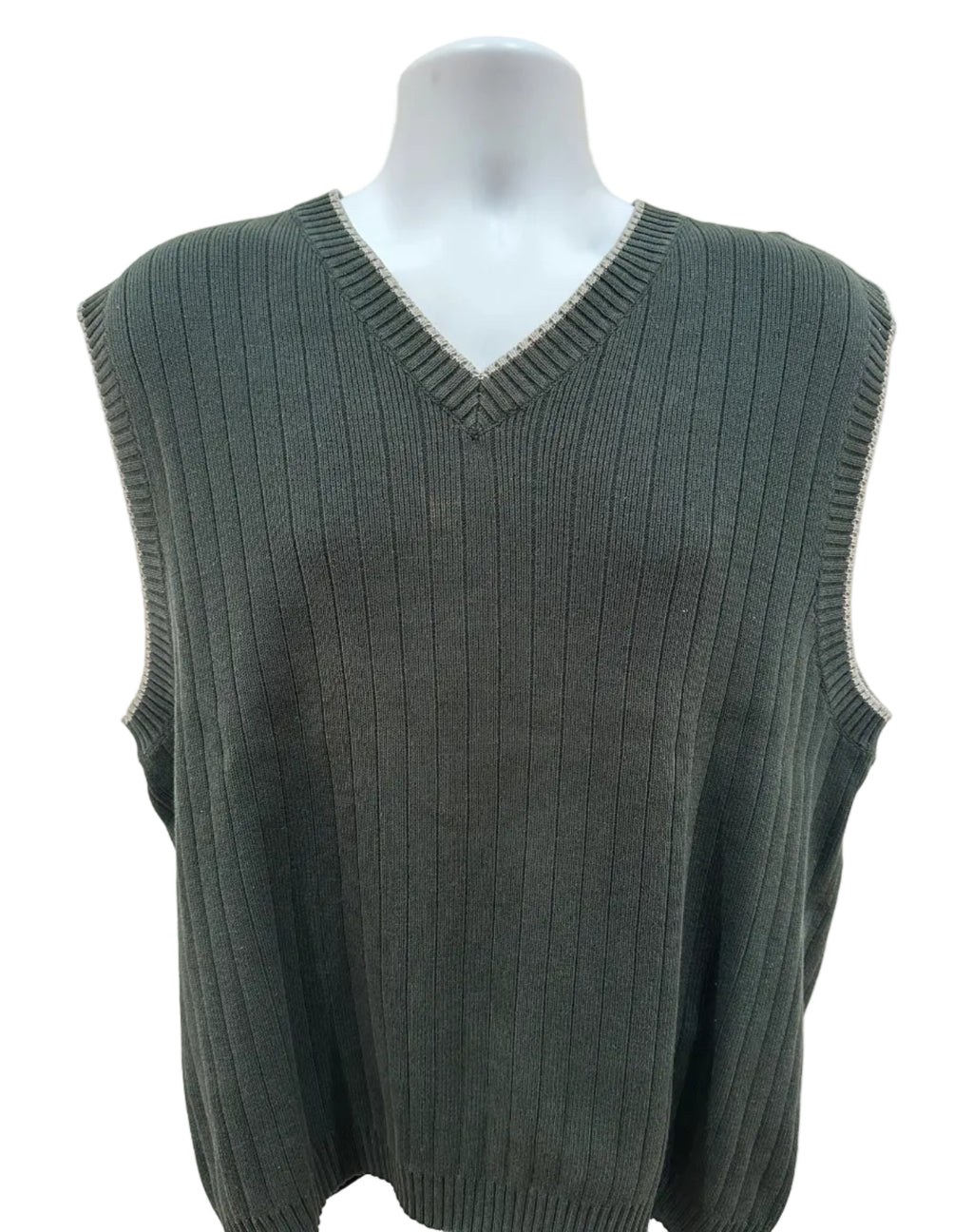 (Men's Medium) 90s Olive Trader Bay Sweater Vest