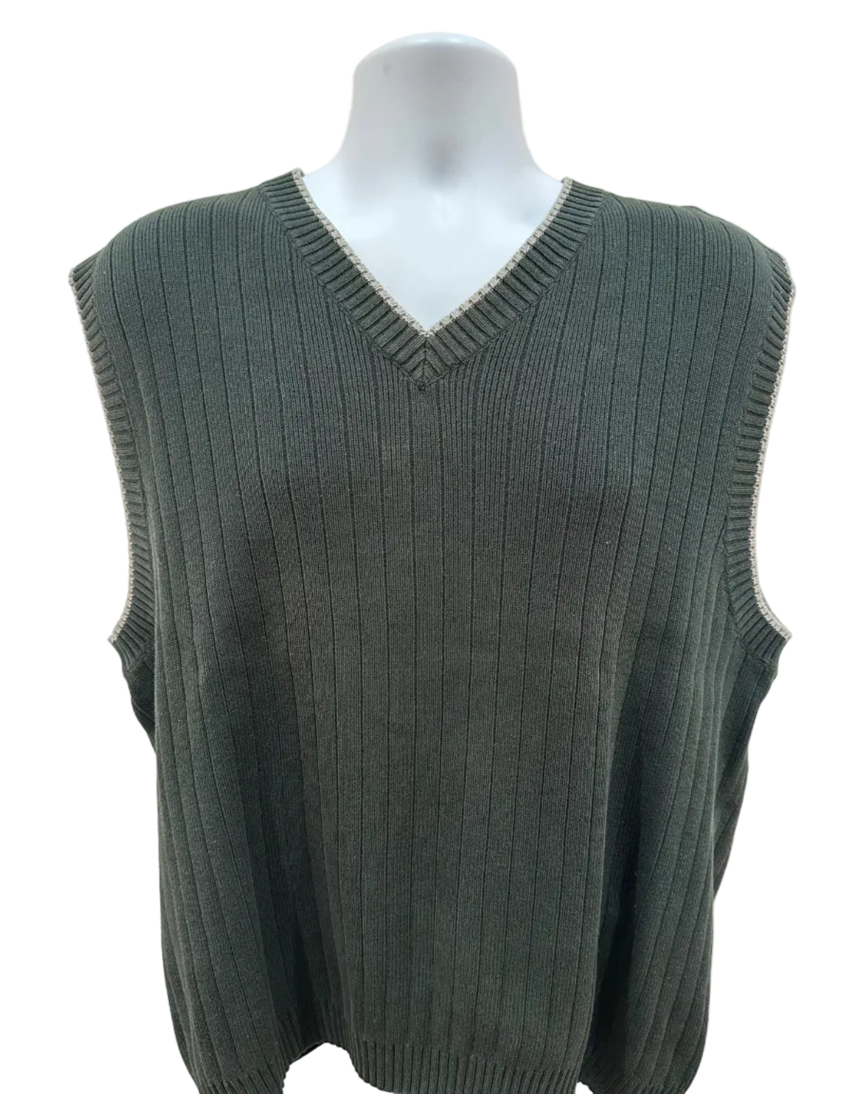 (Men's Medium) 90s Olive Trader Bay Sweater Vest