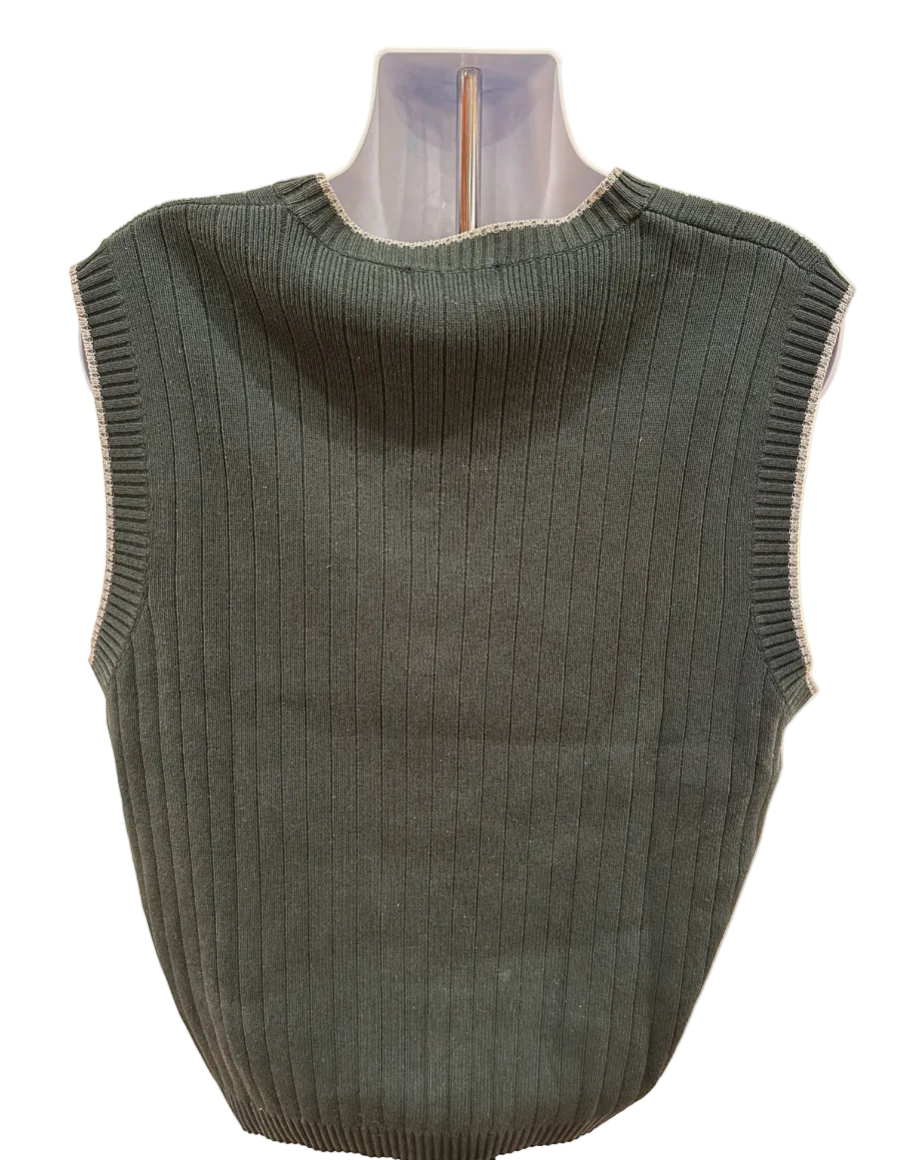 (Men's Medium) 90s Olive Trader Bay Sweater Vest