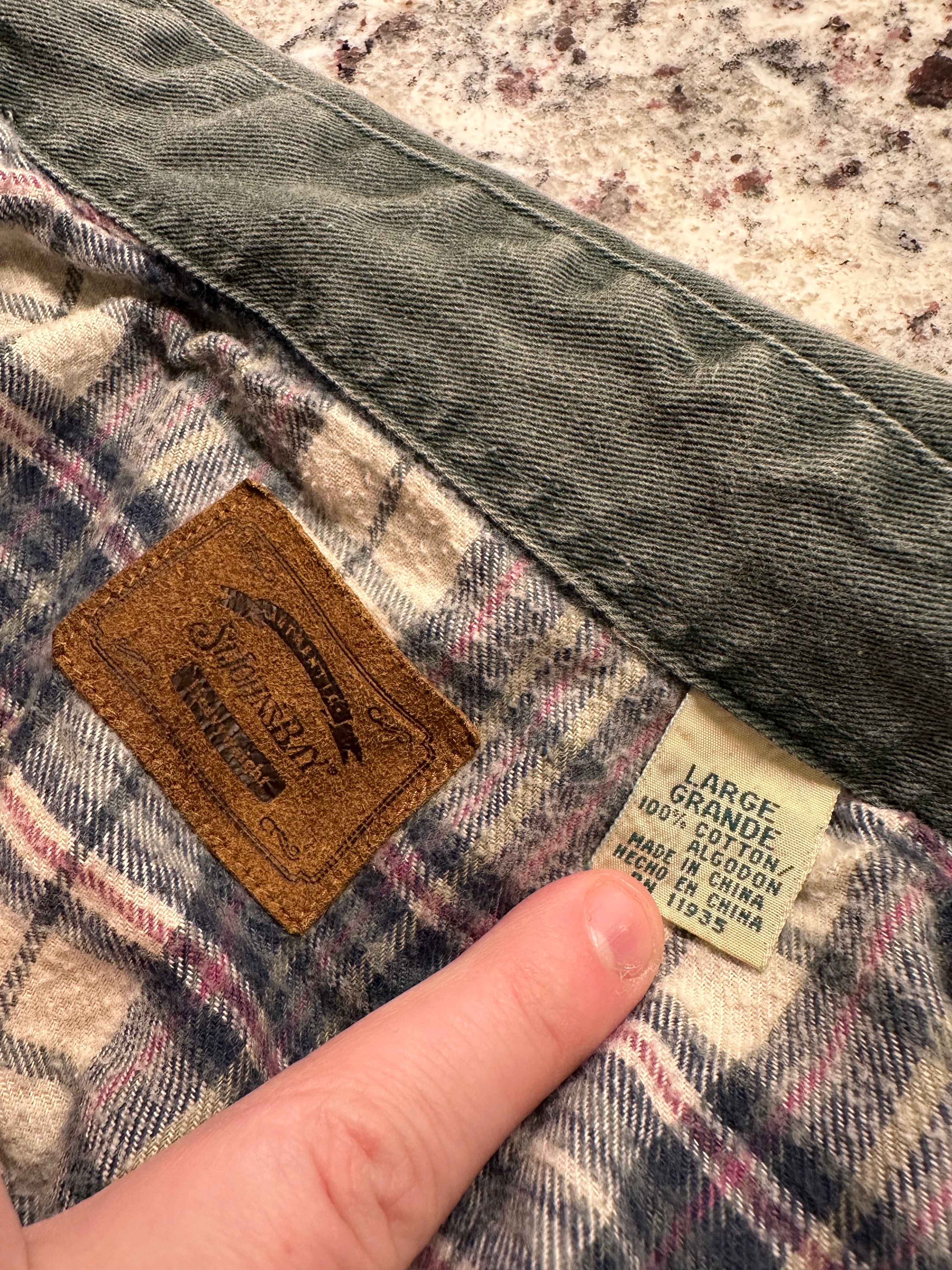 (Men's Large) 90s St. Johns Bay Flannel Lined Button Up
